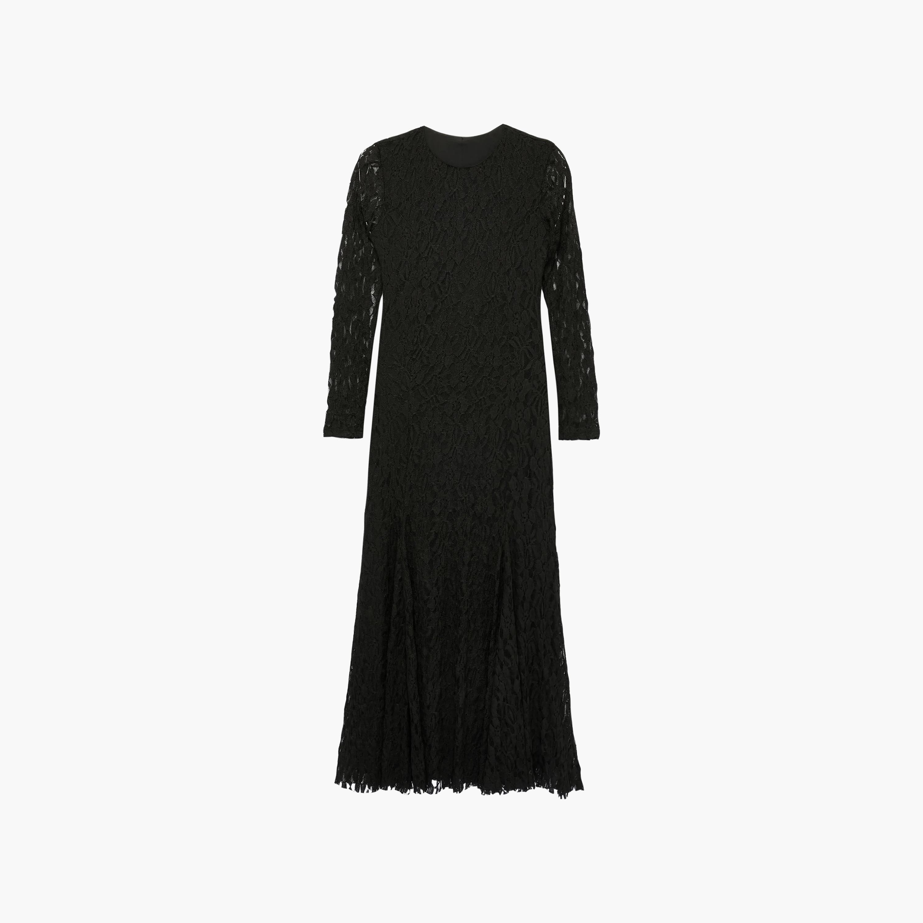 KOTON Lace Cotton Flared Women's Maxi Dress-women-clothing-dresses-image-2