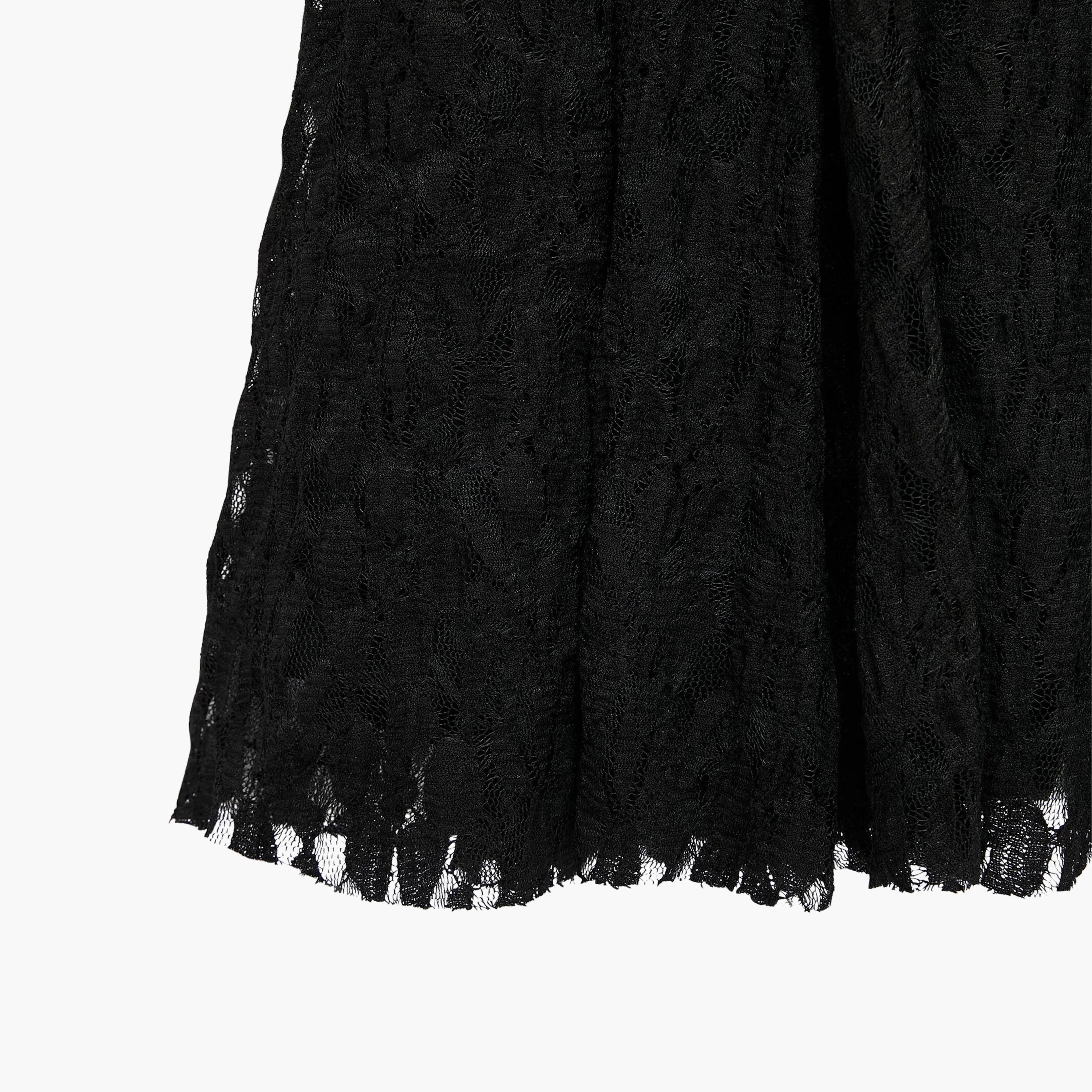 KOTON Lace Cotton Flared Women's Maxi Dress-women-clothing-dresses-image-4
