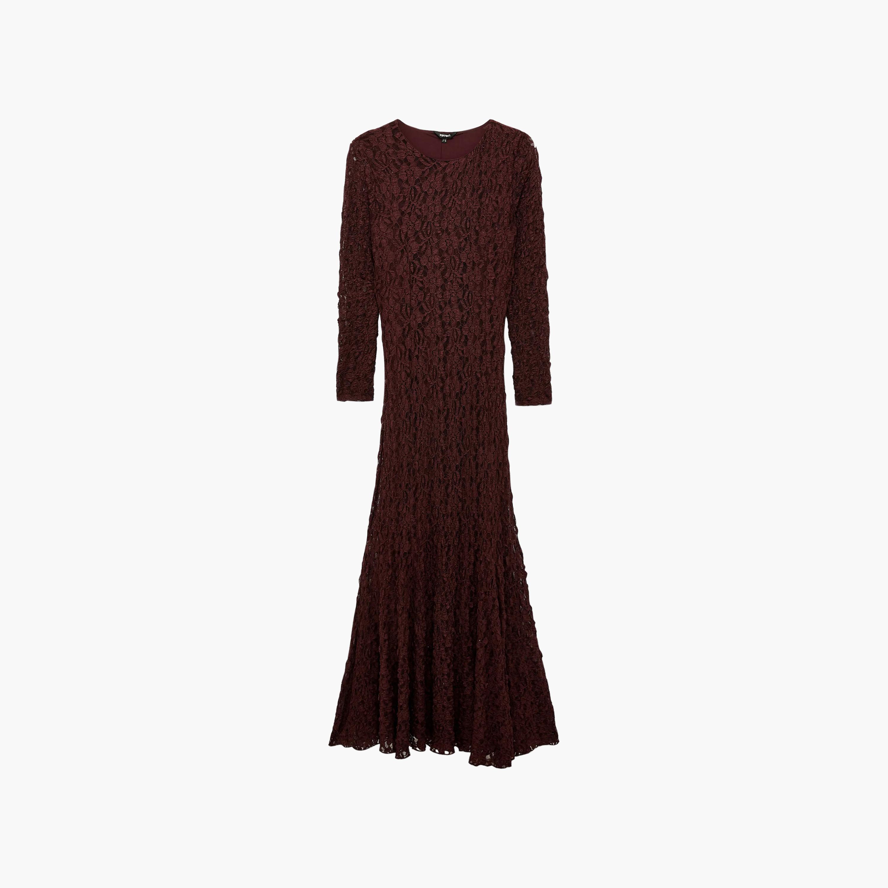 فستان ماكسي حريمي فضفاض من قماش قطن بتفاصيل دانتيل من كوتون-women-clothing-dresses-image-7