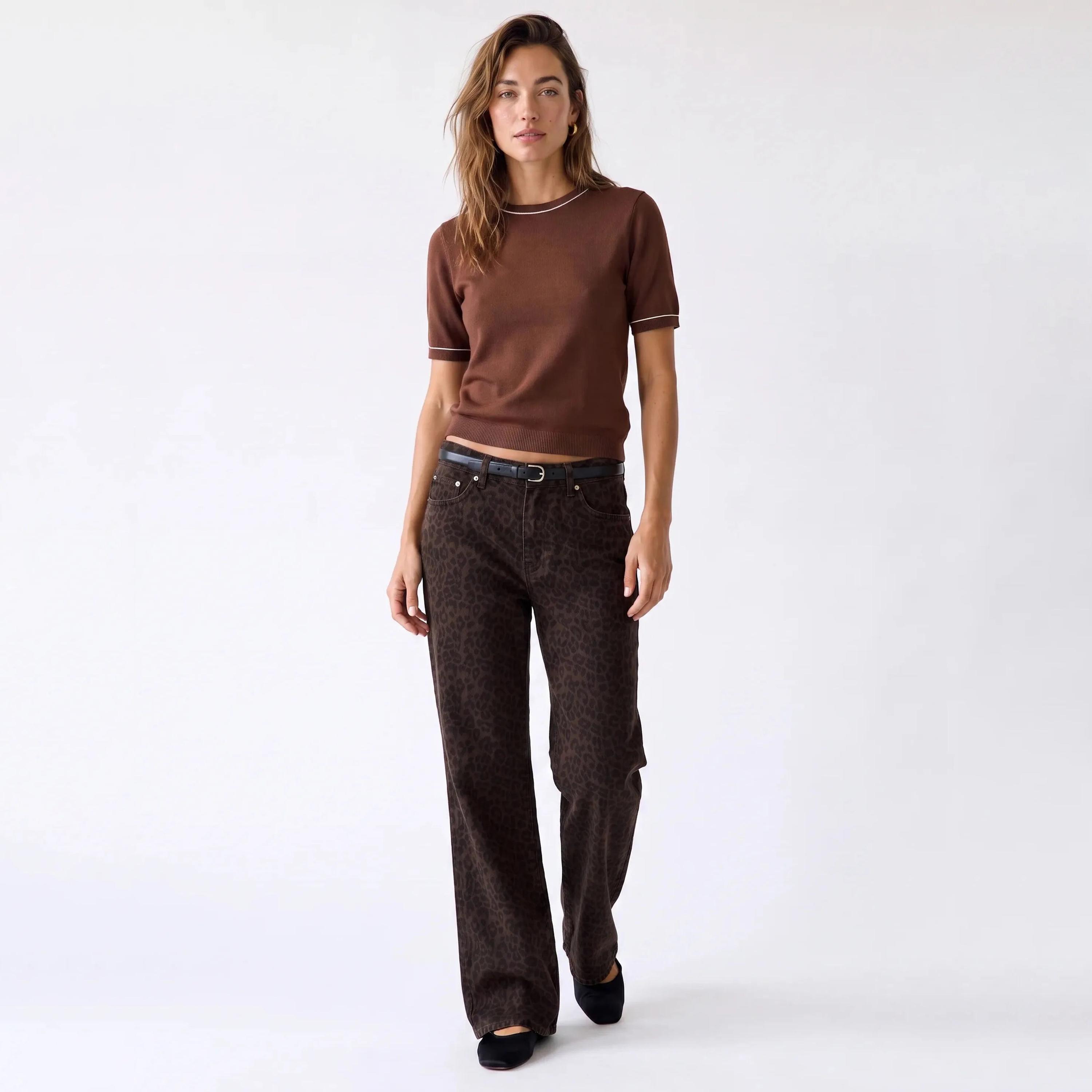 بلوفر حريمي بحواف متباينة من كوتون-women-winterwear-cardigansandjumpers-jumpers-image-7