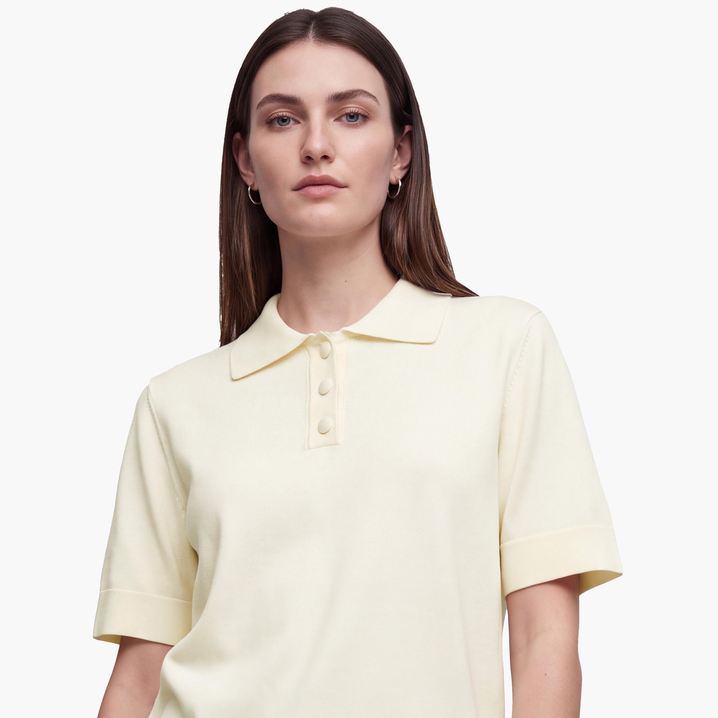 KOTON Collared Women's Knit Polo T-Shirt-women-clothing-tshirts-image-3