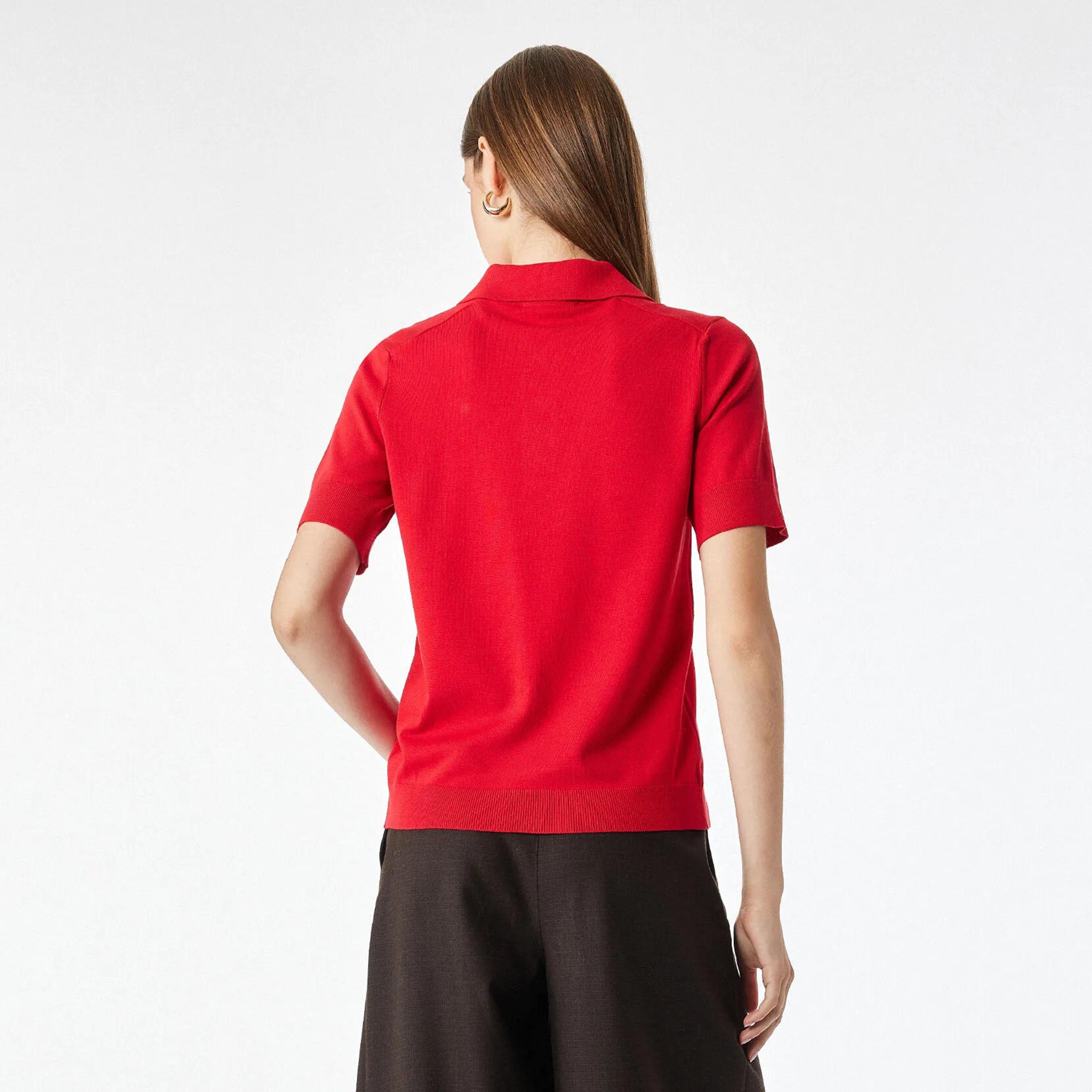 KOTON Collared Women's Knit Polo T-Shirt-women-clothing-tshirts-image-4