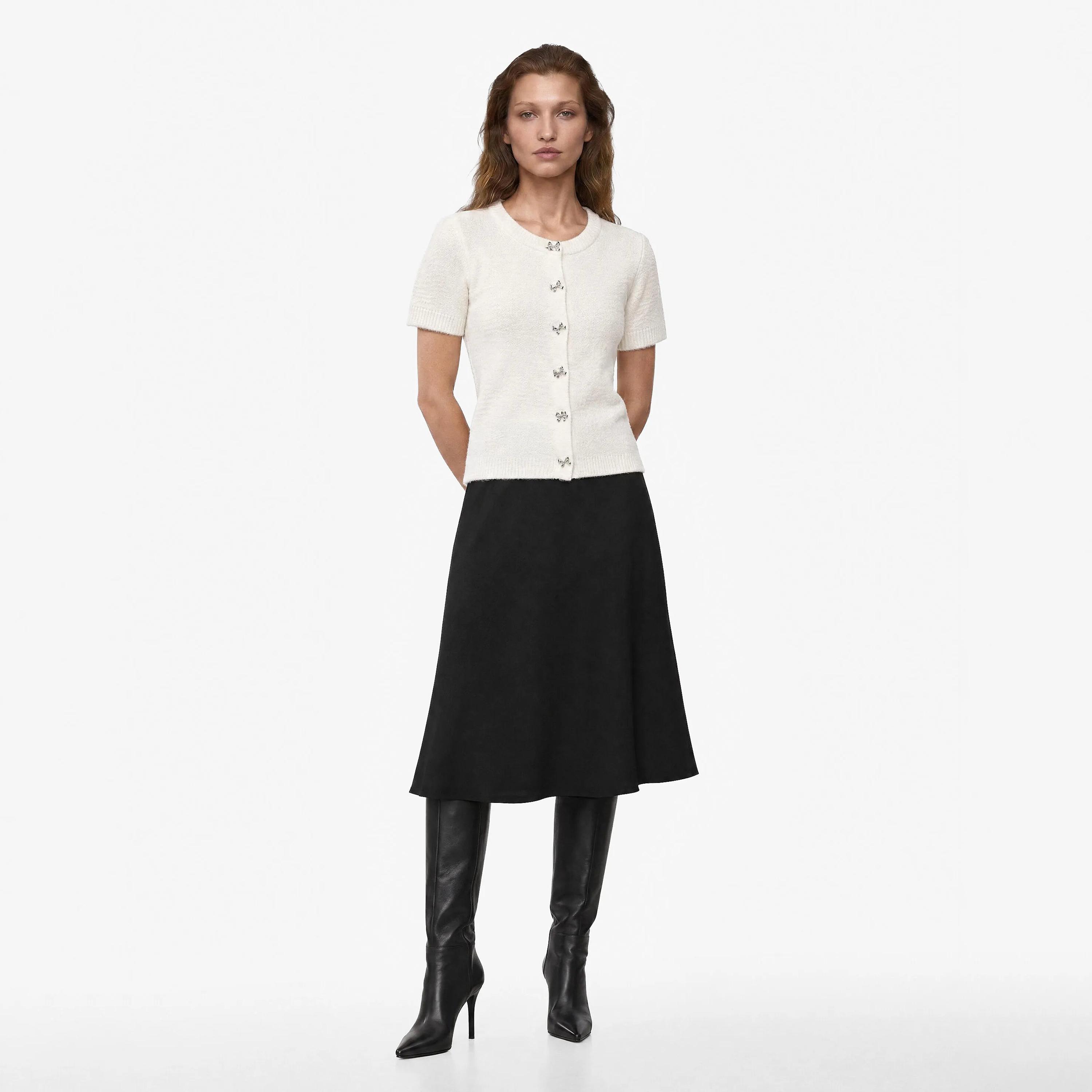 KOTON Textured Nylon Women's Cardigan-women-winterwear-cardigansandjumpers-cardigans-image-2
