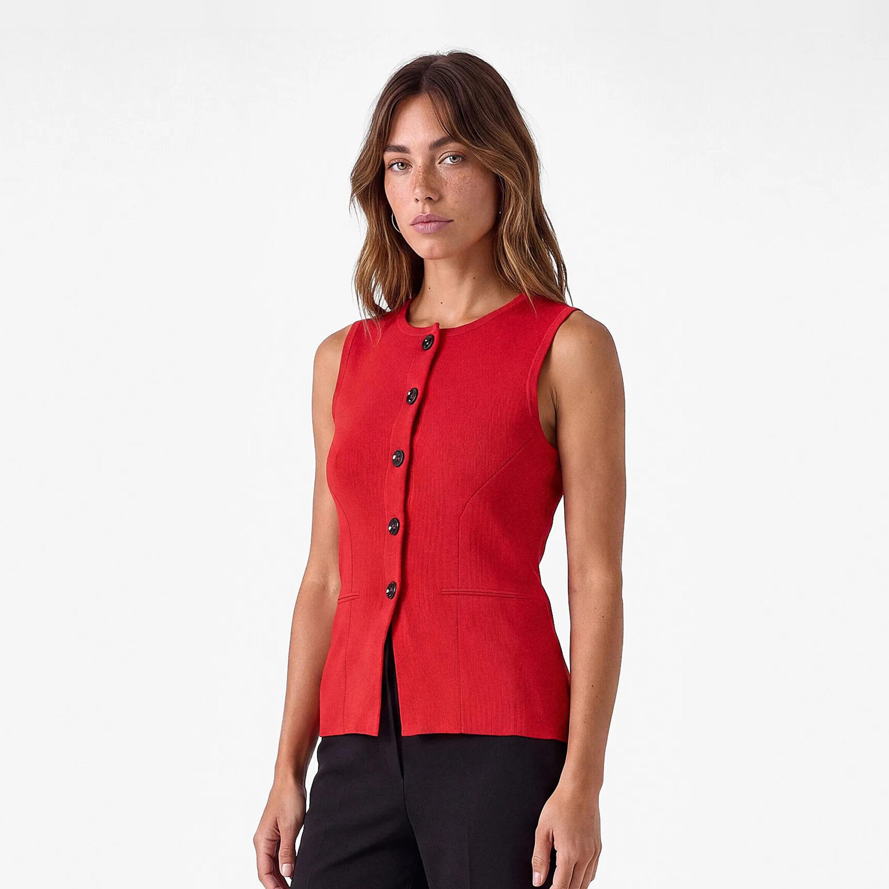 KOTON Cotton Women's Vest-women-winterwear-coatsandjackets-waistcoats-image-1