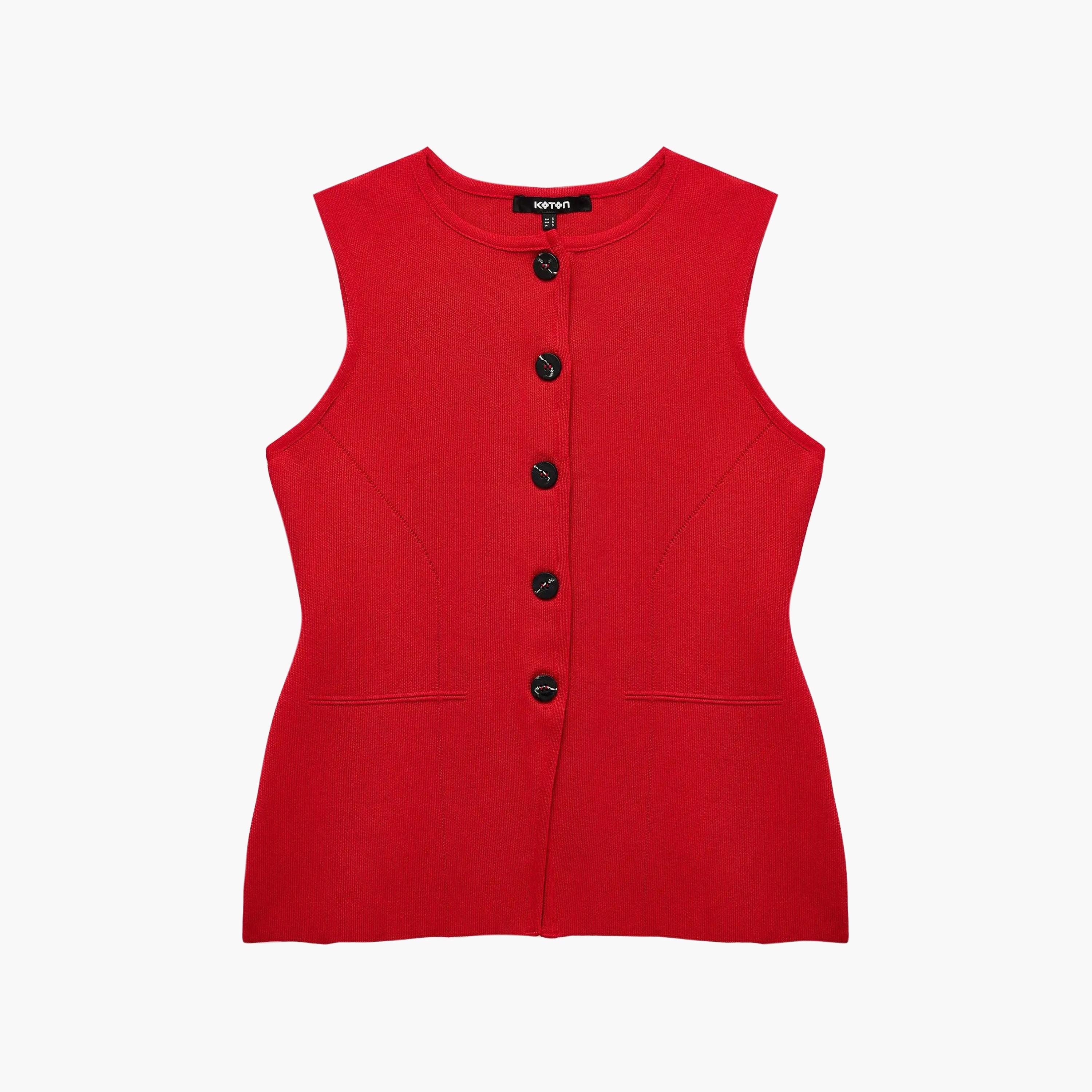 KOTON Cotton Women's Vest-women-winterwear-coatsandjackets-waistcoats-image-6