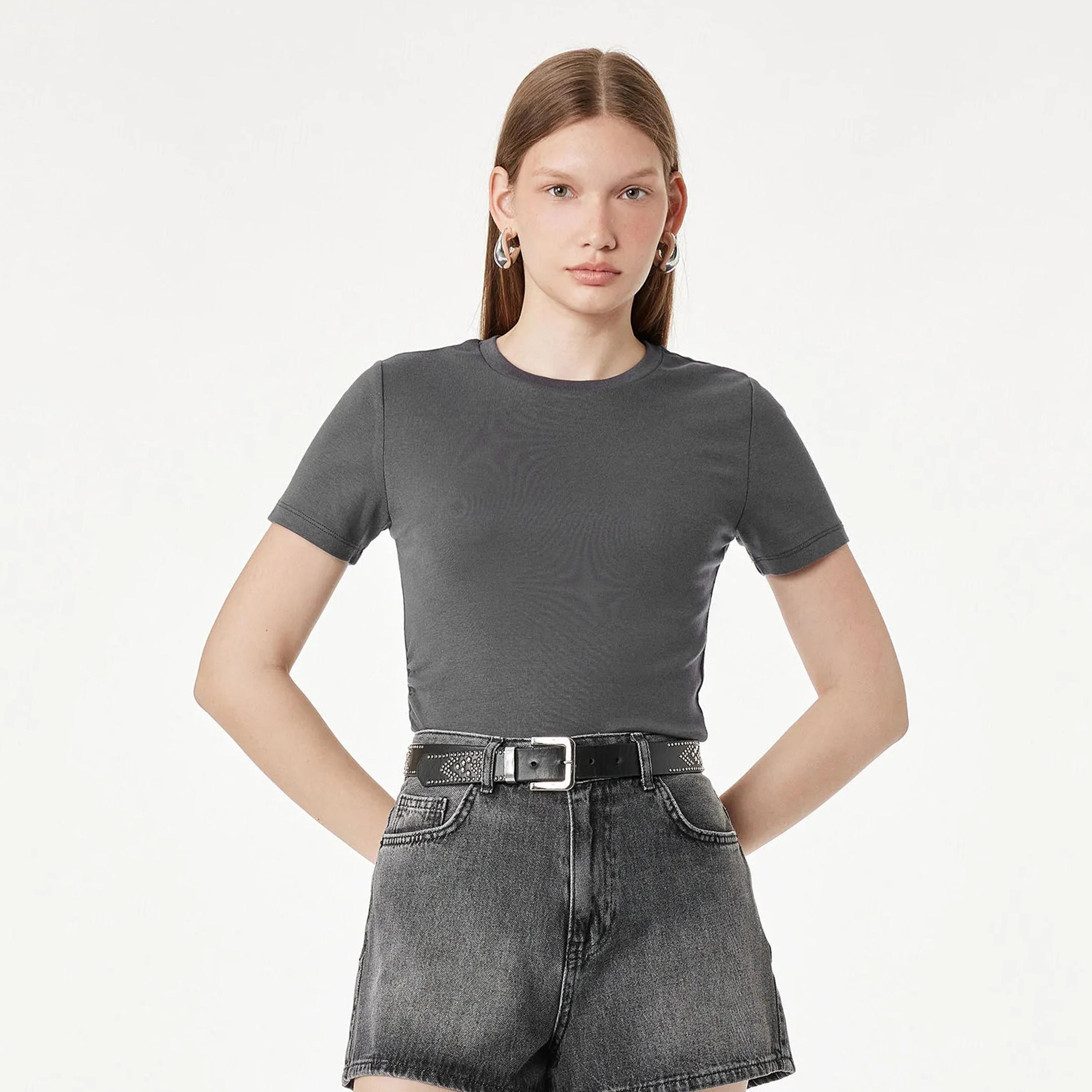 KOTON Women's T-Shirt-women-clothing-tshirts-image-1