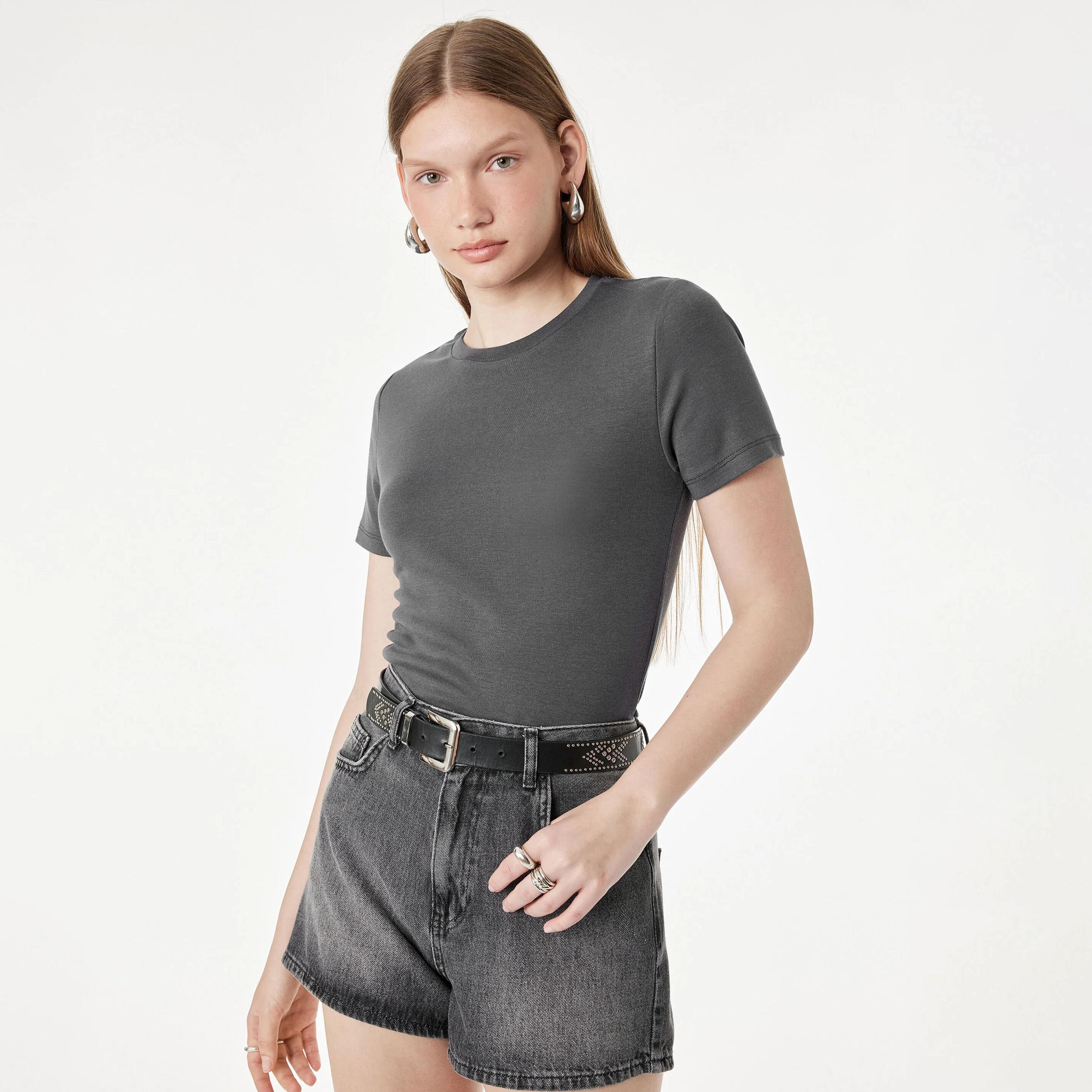 KOTON Women's T-Shirt-women-clothing-tshirts-image-3