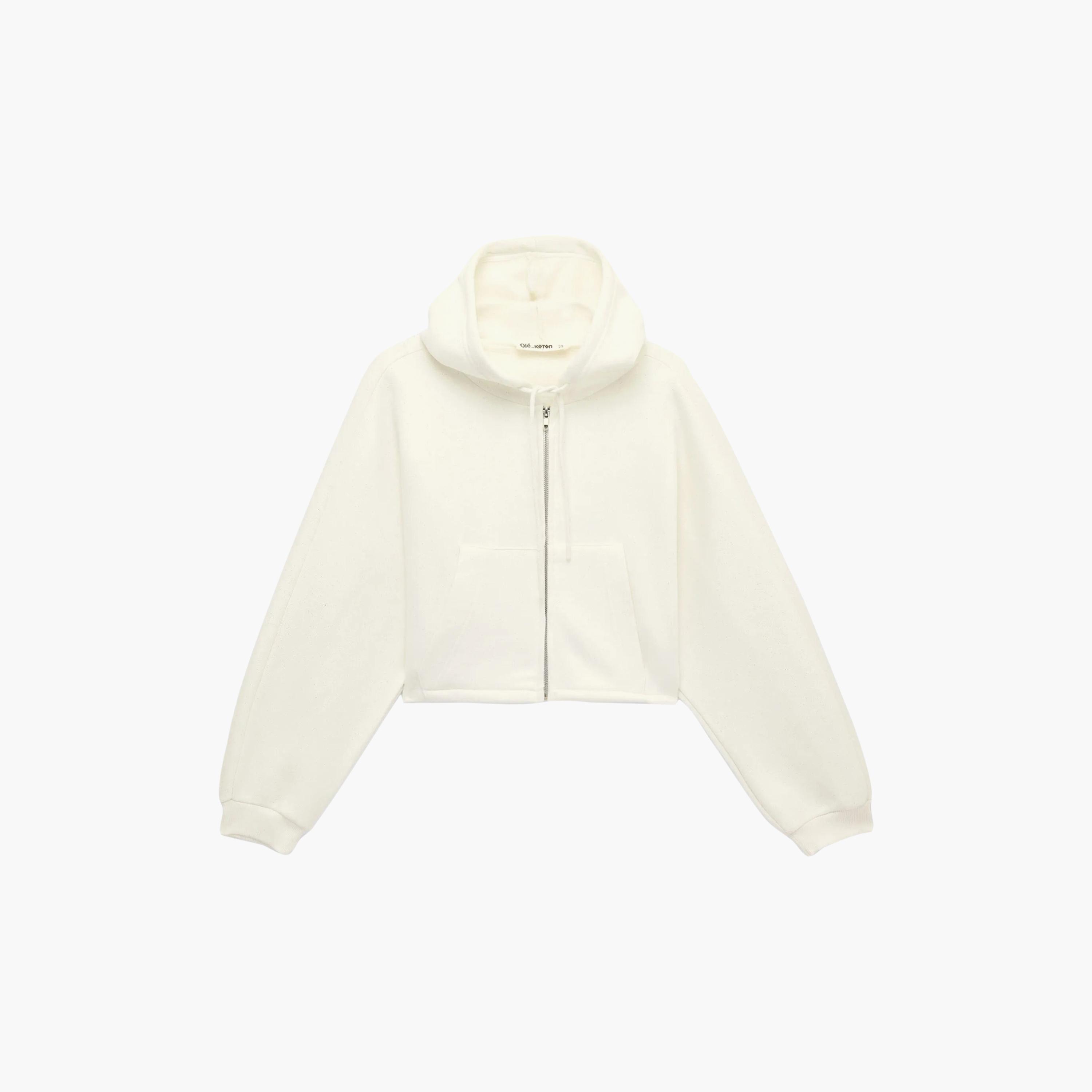 هودي حريمي بسحاب كامل بطبعة جرافيك بقبعة وأكمام راجلان من كوتون-women-clothing-hoodiesandsweatshirts-hoodies-image-5