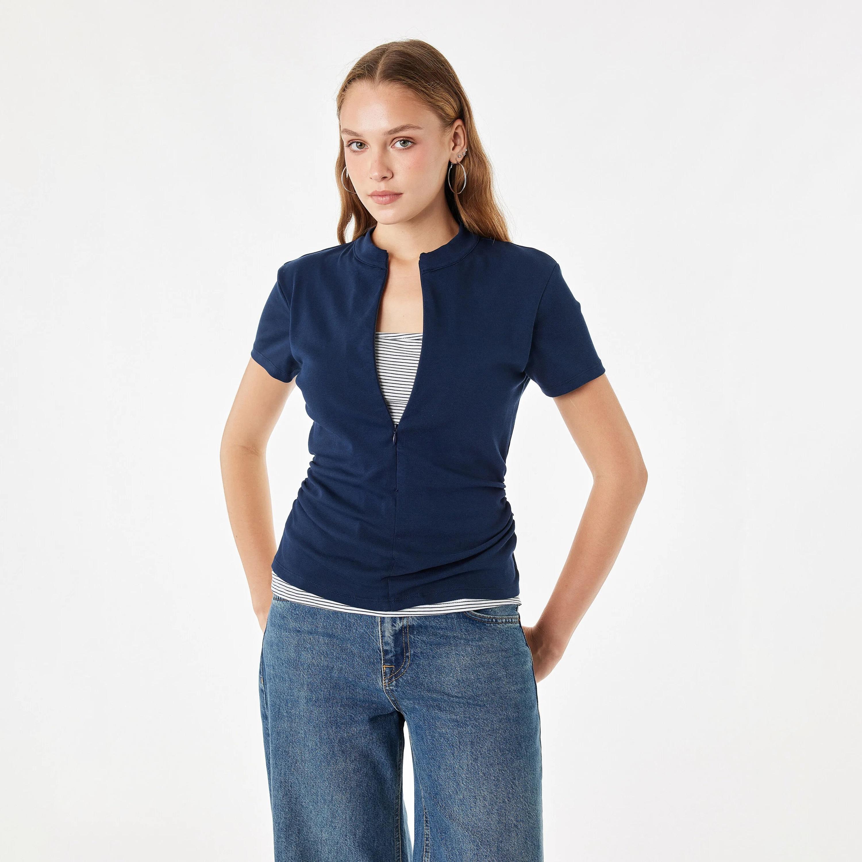 KOTON Women's T-Shirt-women-clothing-tshirts-image-1