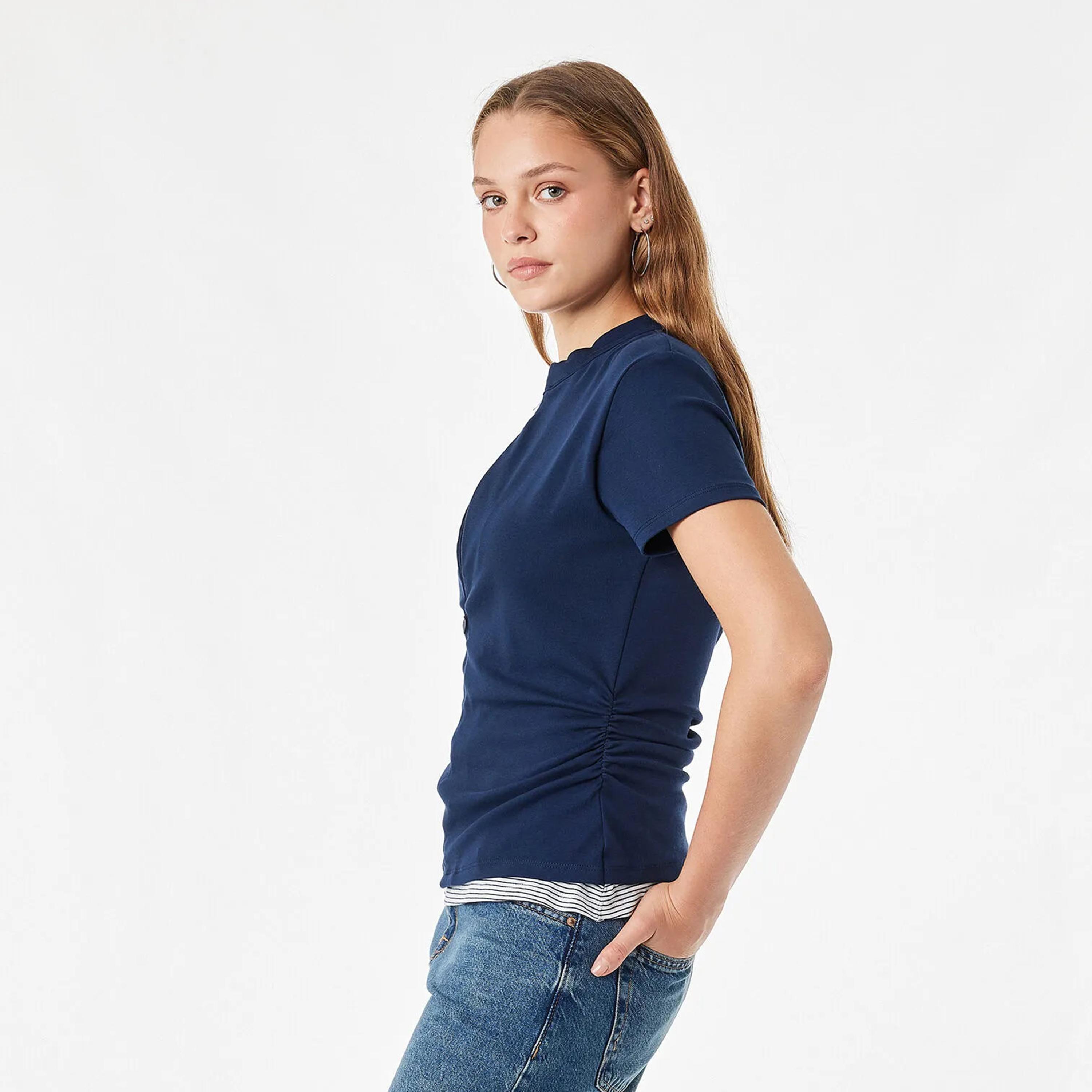 KOTON Women's T-Shirt-women-clothing-tshirts-image-3