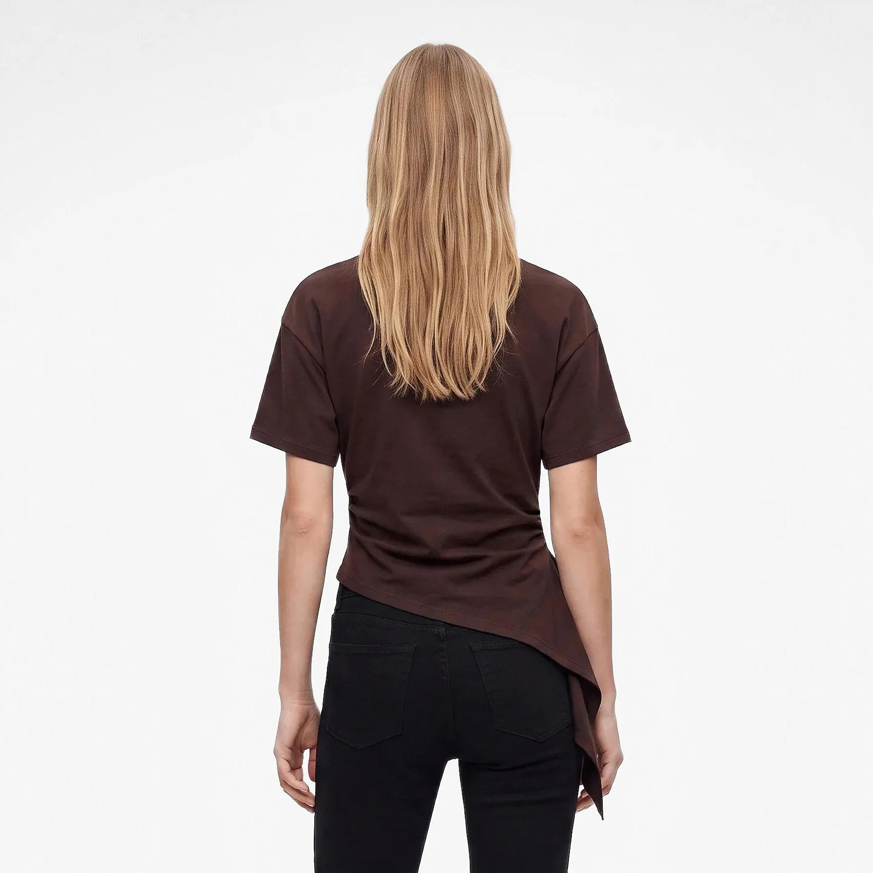 بلوزة قطنية نسائية بلون بني من كوتون-women-clothing-shirtsandblouses-blouses-image-4