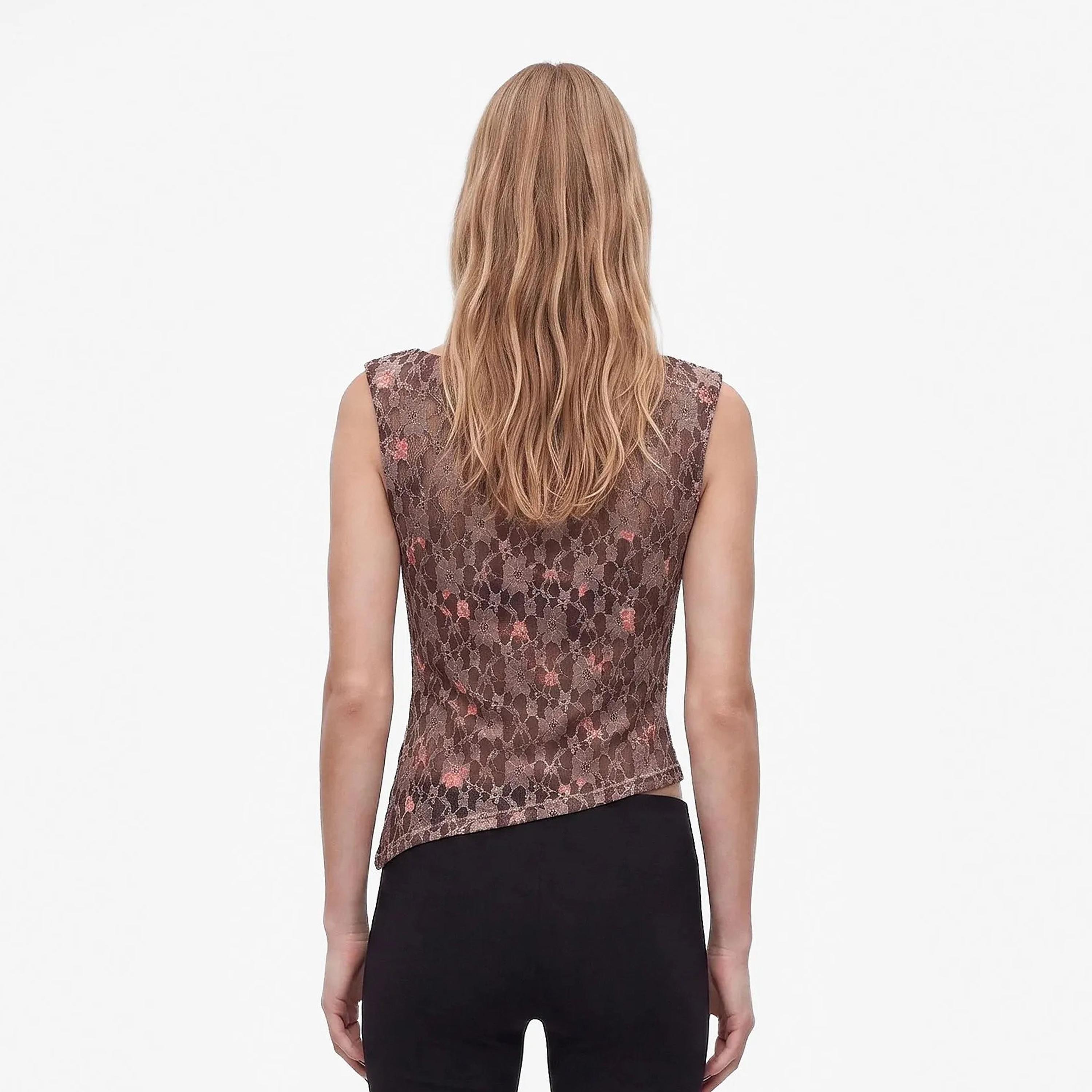 KOTON Brown Lace Cotton Women's Tank Top-women-clothing-shirtsandblouses-blouses-image-4