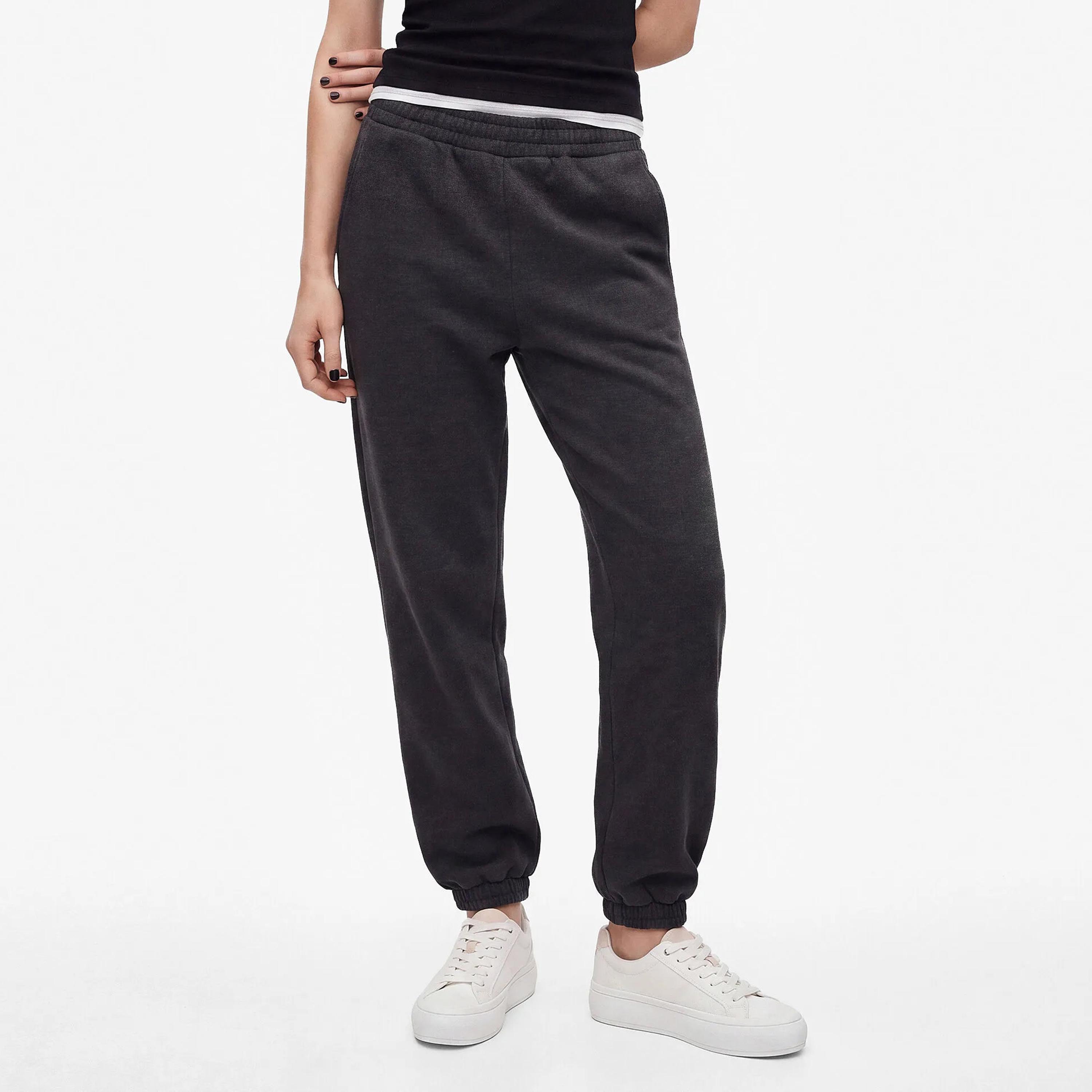 بنطلون سويت حريمي رمادي من كوتون-women-clothing-joggers-image-1
