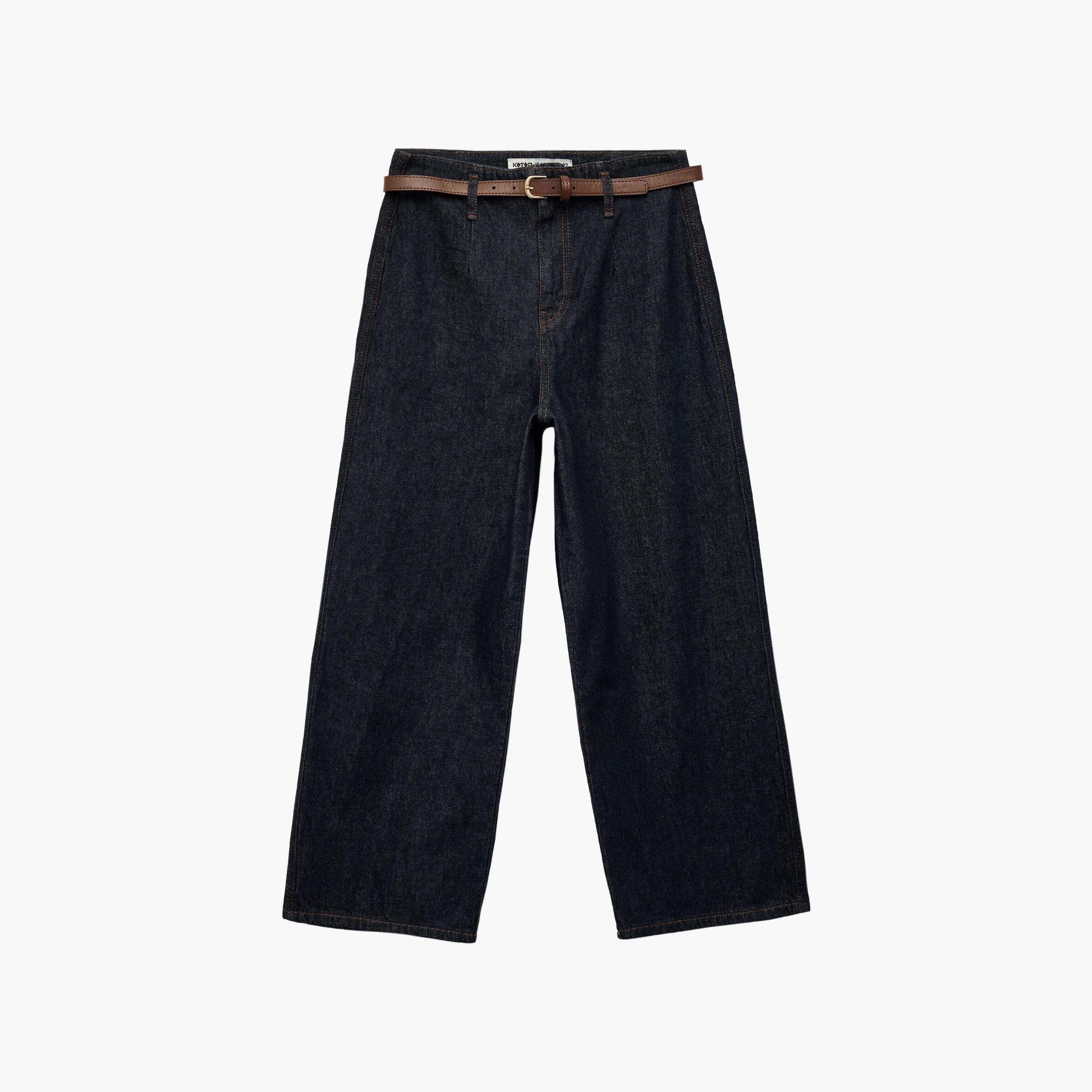 KOTON Regular Fit Dark Washed High-Rise Women's Jeans-women-clothing-jeans-image-6