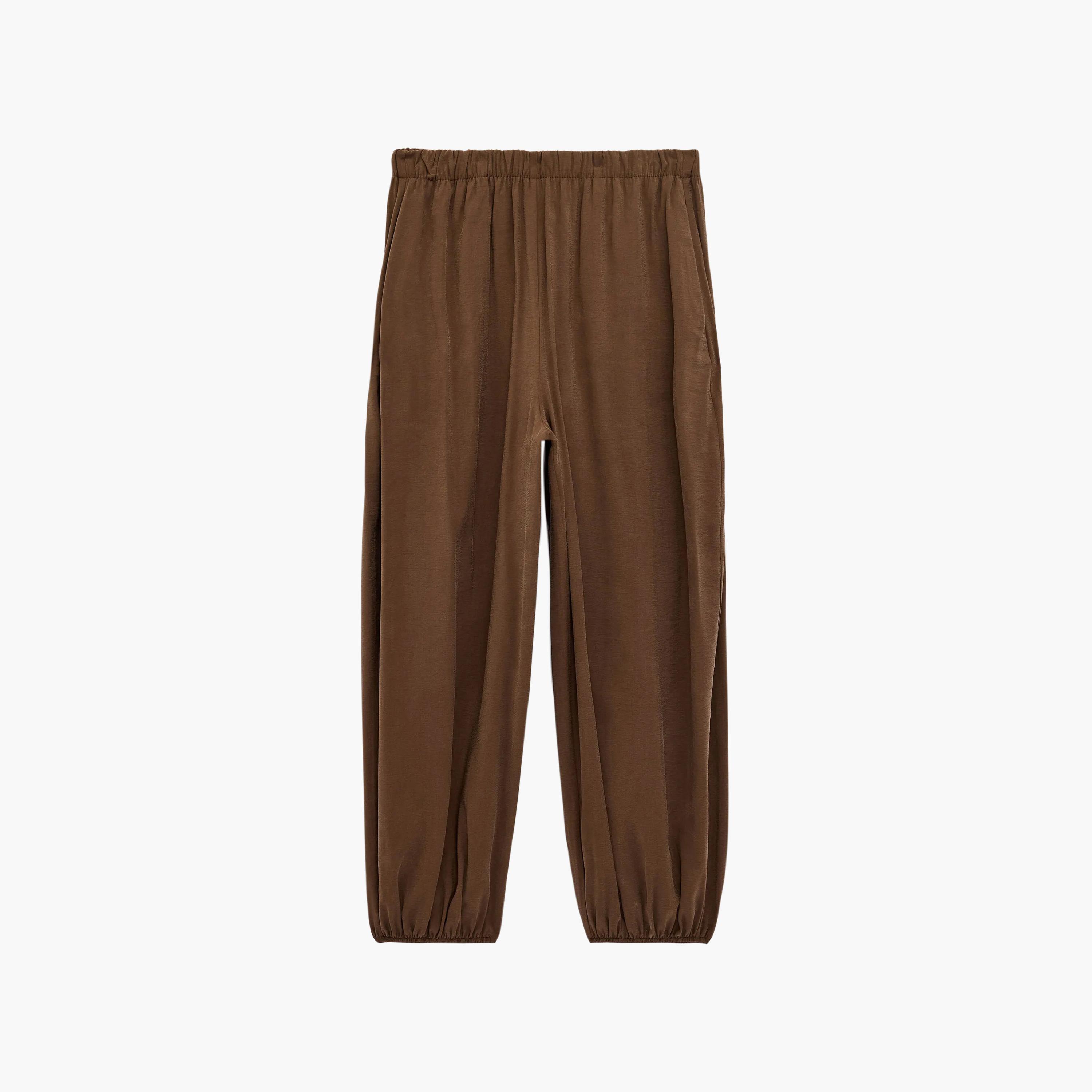 بنطلون حريمي قطن باللون البني من كوتون-women-clothing-trousers-image-6