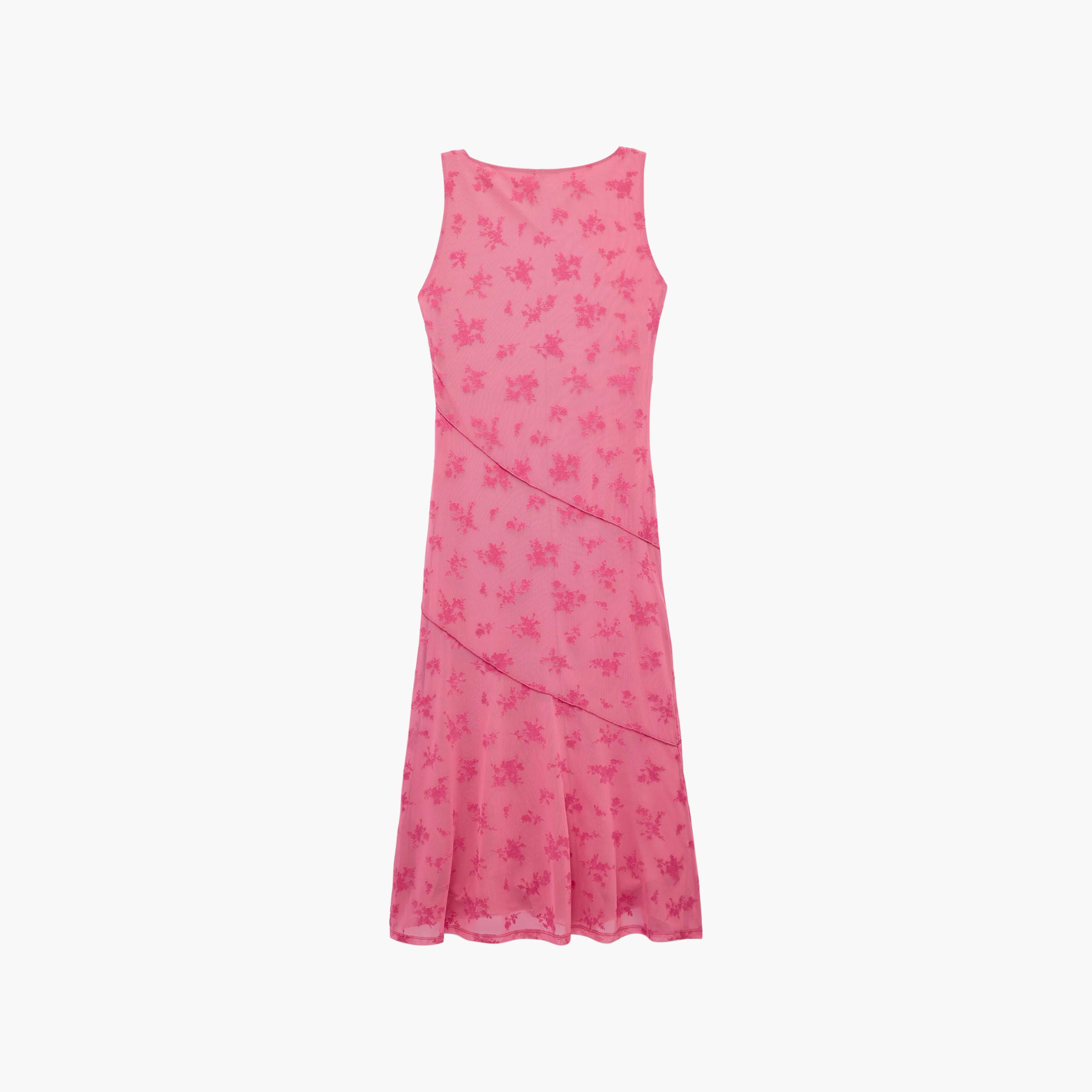فستان ميدي حريمي قطن بطبعة زهور من كوتون-women-clothing-dresses-image-3