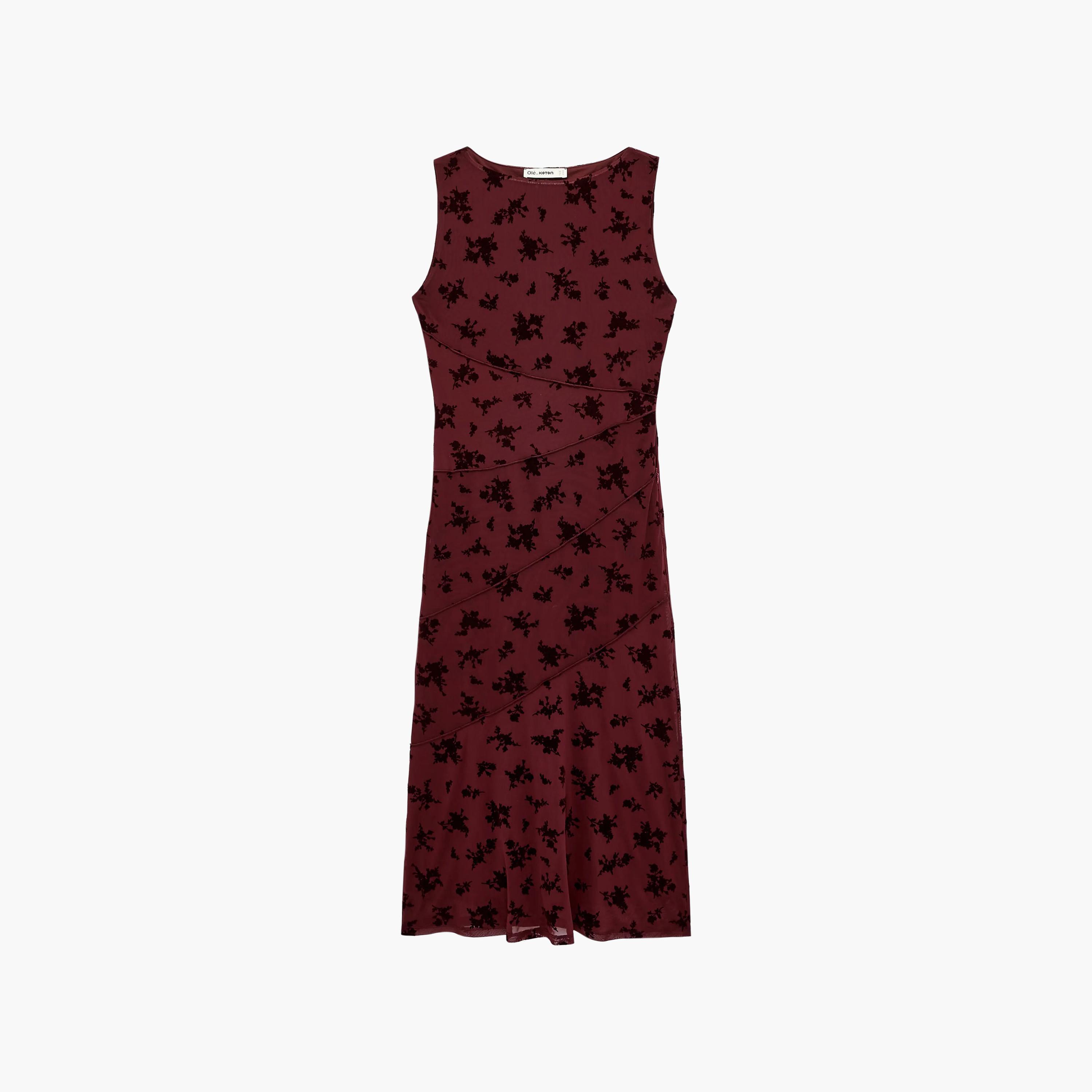 KOTON Floral Cotton Women's Midi Dress-women-clothing-dresses-image-5