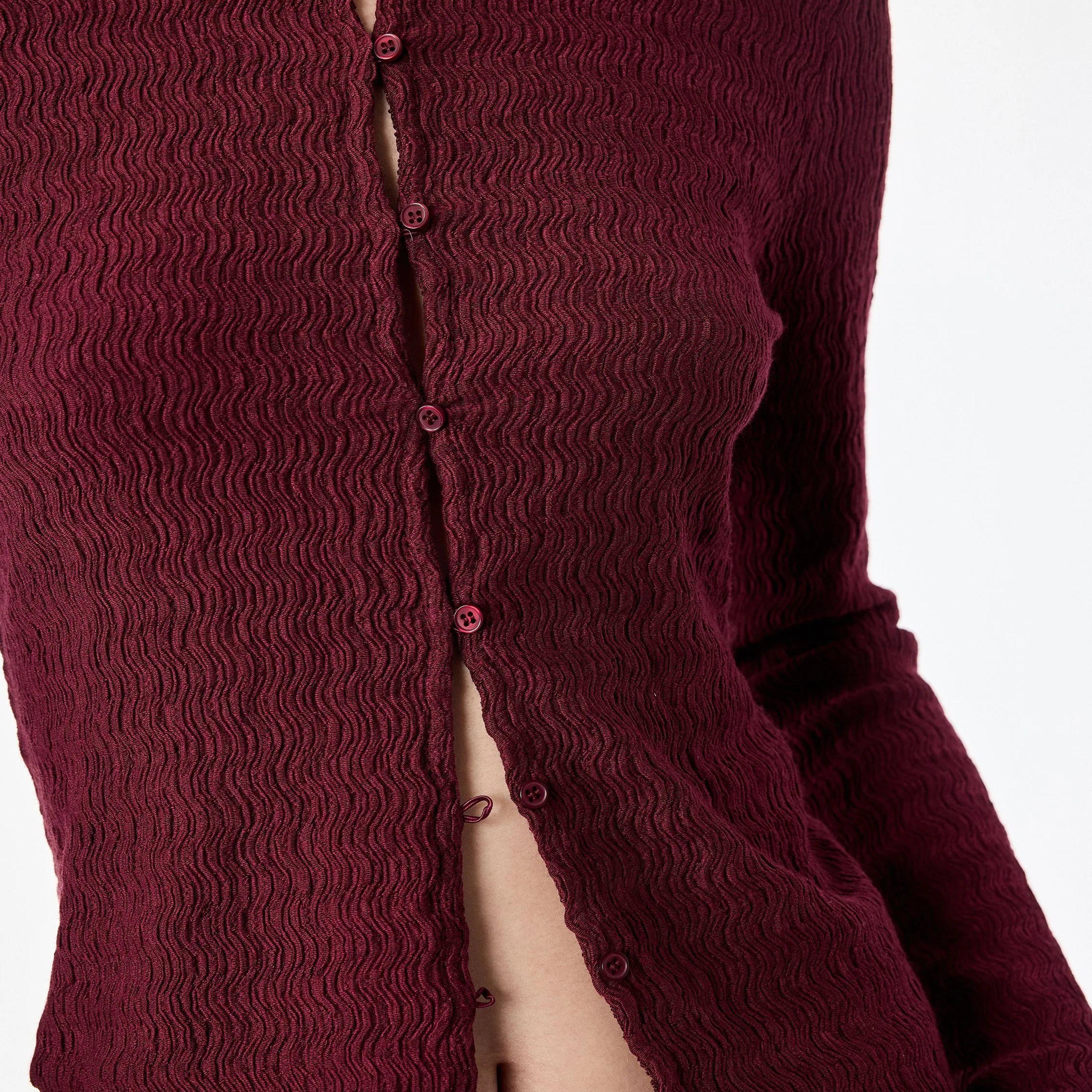 كارديجان توب حريمي بملمس مميز من قماش قطن من كوتون-women-clothing-shirtsandblouses-blouses-image-5