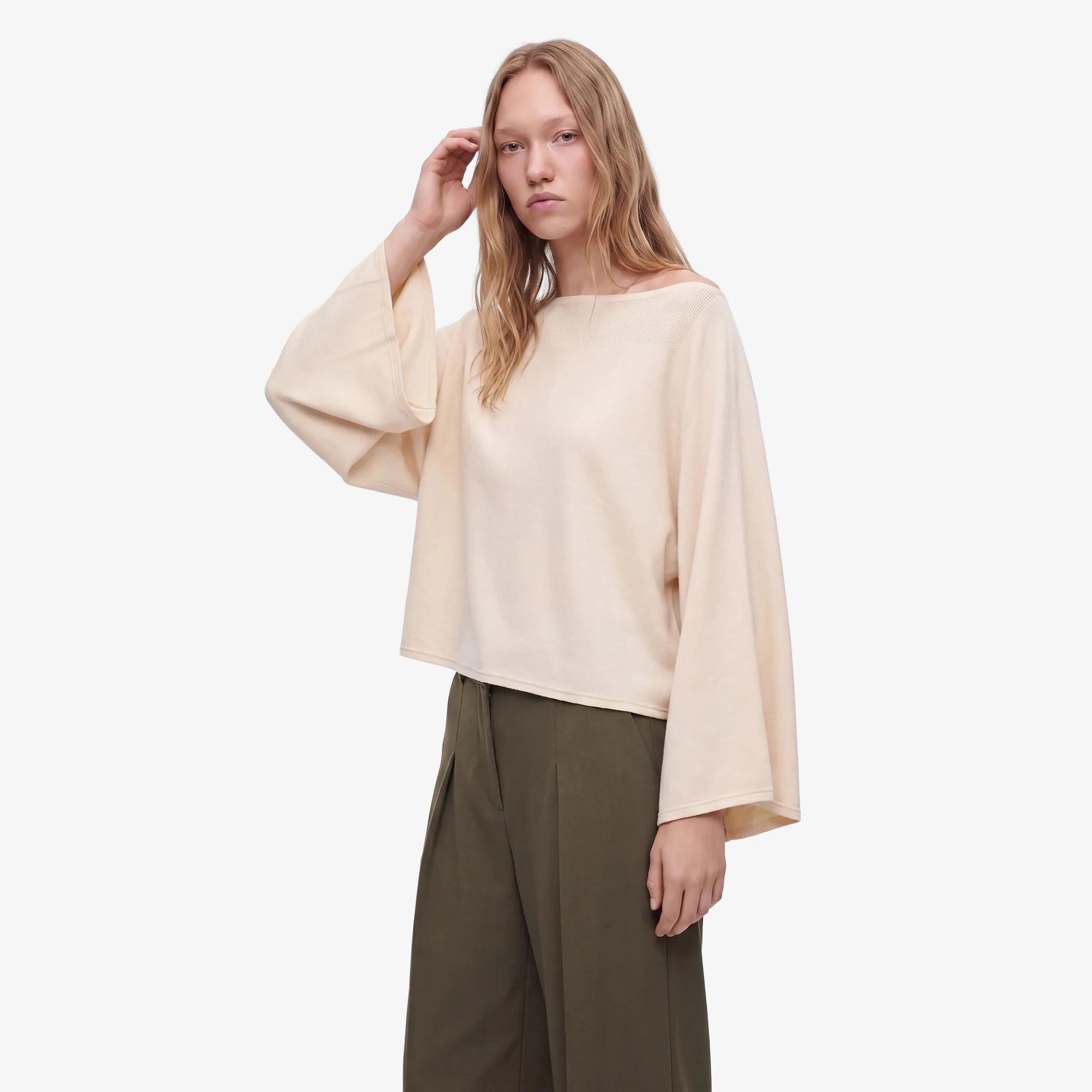 سويتر حريمي بأكمام كيمونو من كوتون-women-winterwear-cardigansandjumpers-jumpers-image-3