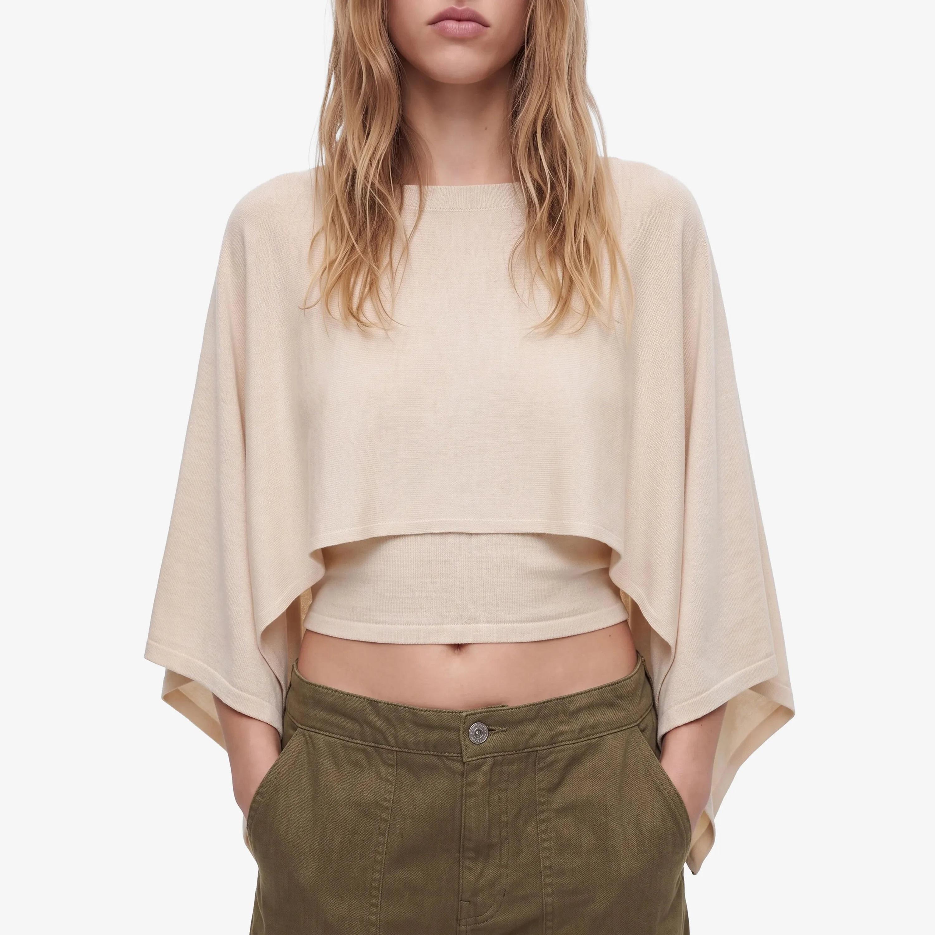 بلوفر حريمي بأكمام كاب من كوتون-women-winterwear-cardigansandjumpers-jumpers-image-5