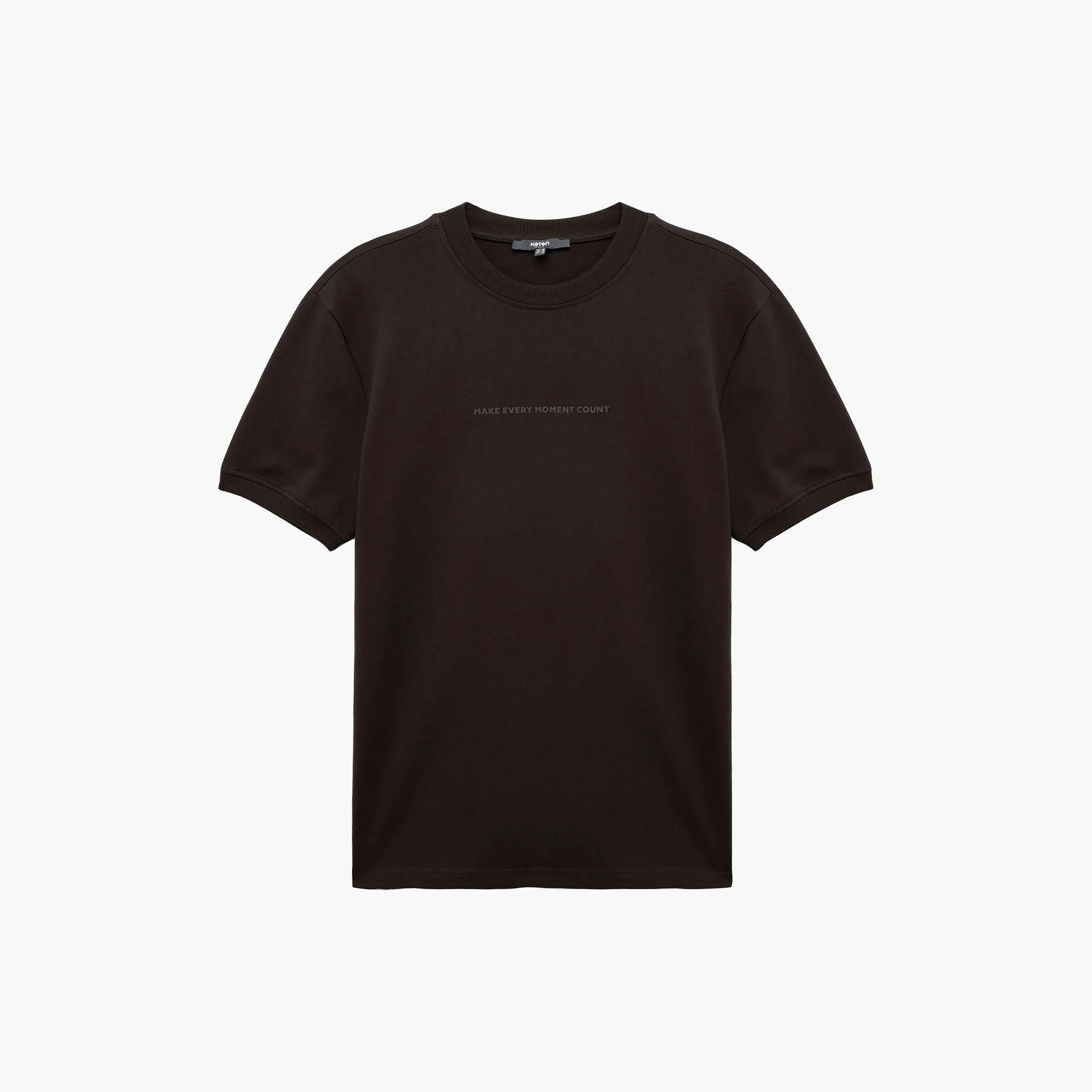 تيشيرت رجالي بطبعة نص وفتحة رقبة مستديرة بأكمام قصيرة من كوتون-men-clothing-tshirtsandpolos-tshirts-image-4