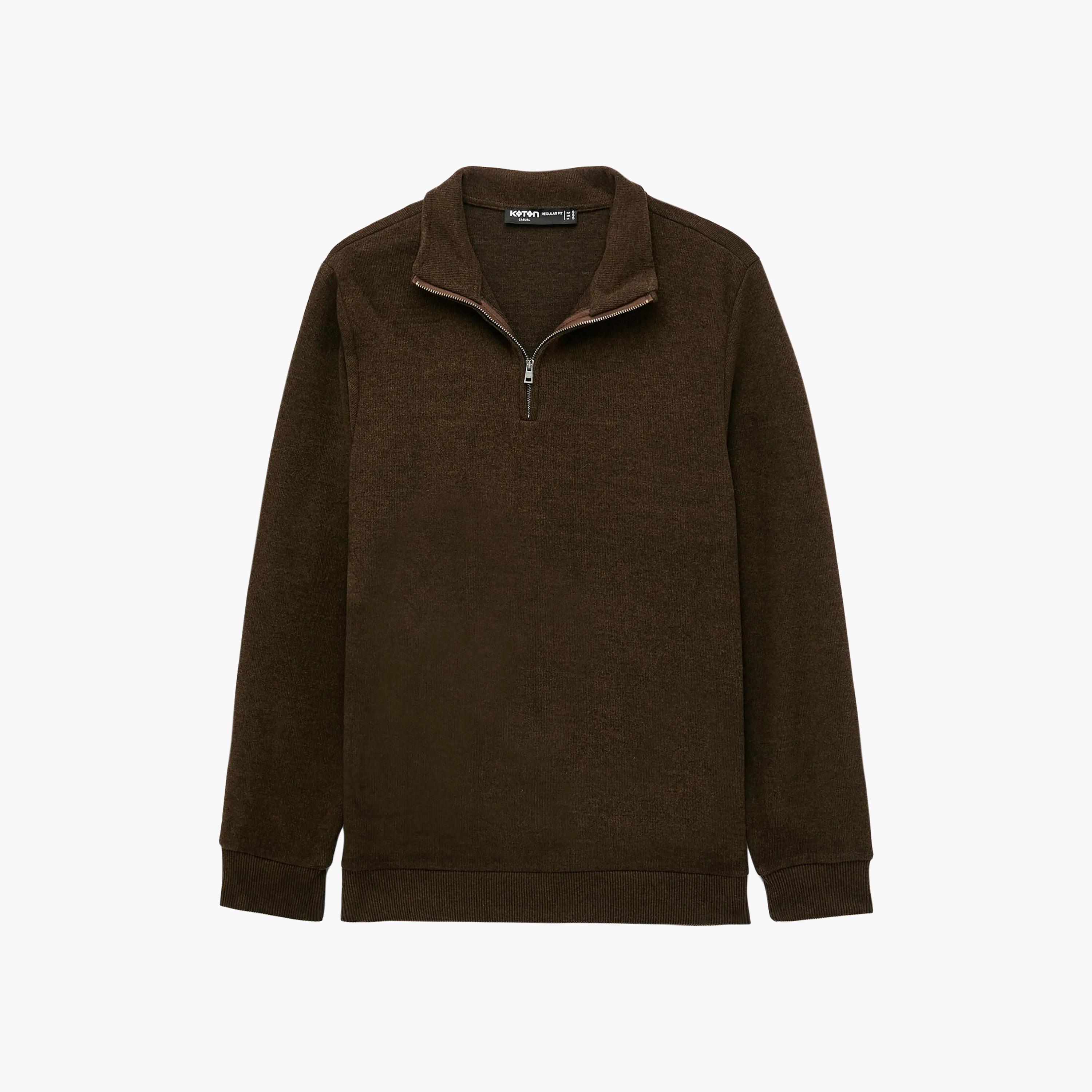 سويت شيرت رجالي سادة بياقة وأكمام طويلة من كوتون-men-winterwear-hoodiesandsweatshirts-image-3