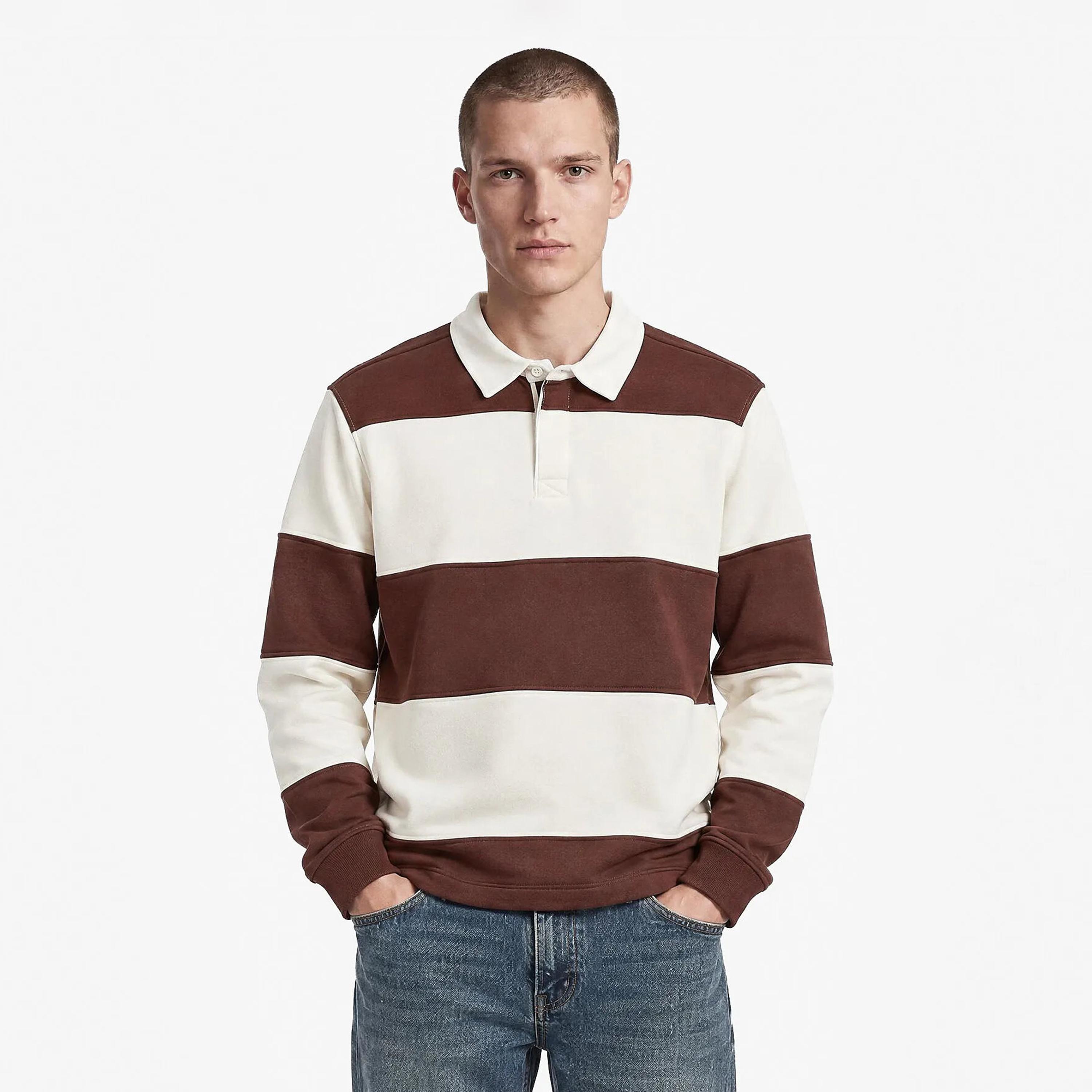 KOTON Striped Collared Long Sleeves Men's Sweatshirt-men-winterwear-hoodiesandsweatshirts-image-1