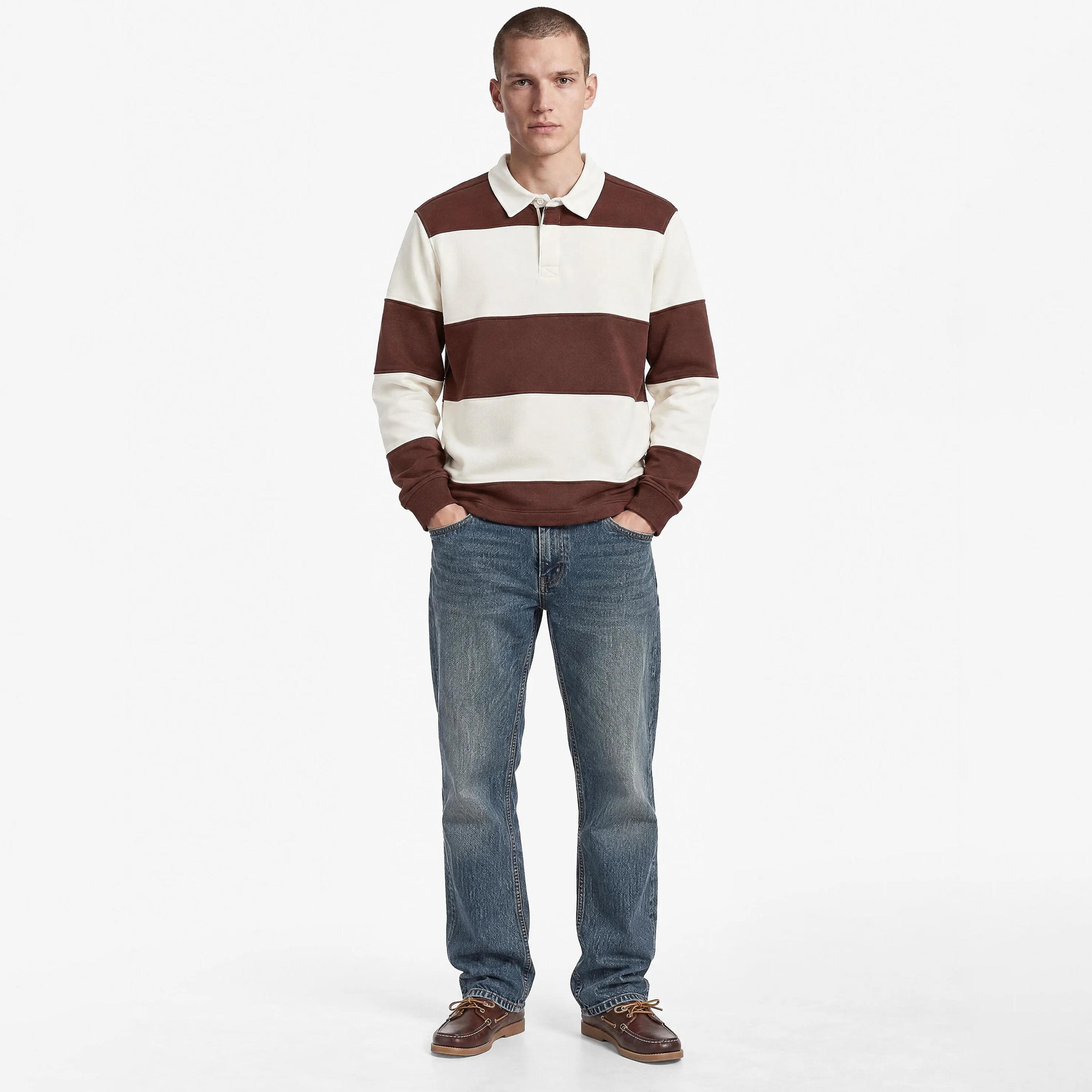 سويت شيرت رجالي بأكمام طويلة وياقة ومخطط من كوتون-men-winterwear-hoodiesandsweatshirts-image-2
