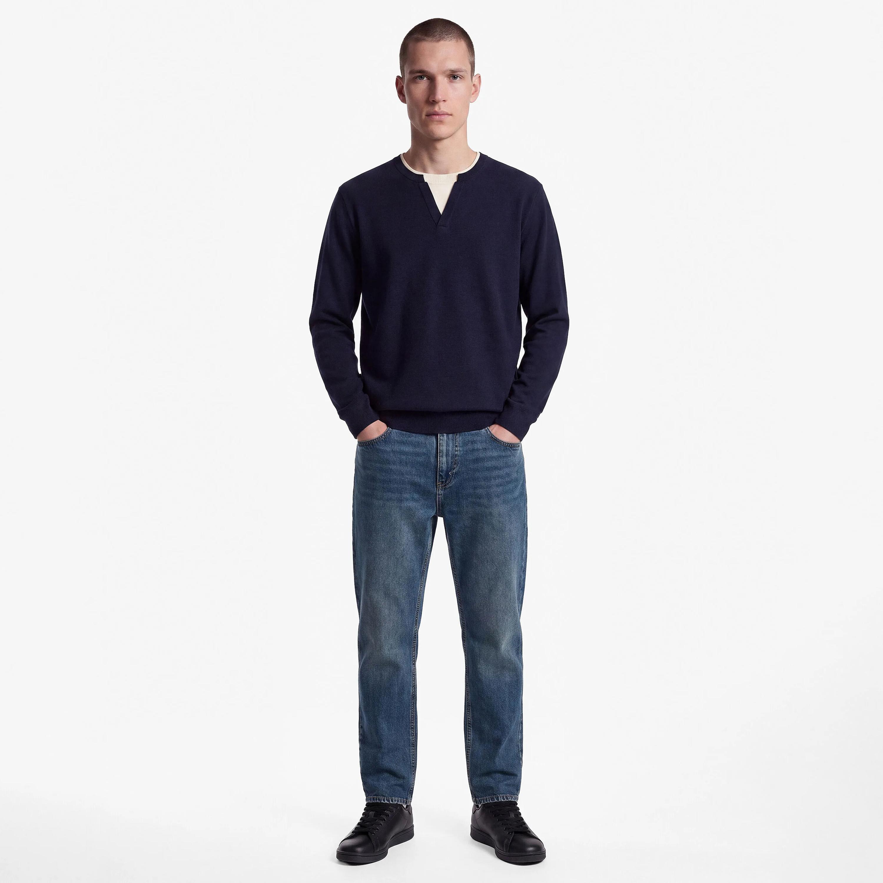 KOTON Plain Henley Neck Long Sleeves Men's Sweater-men-clothing-sweatersandpullovers-image-2