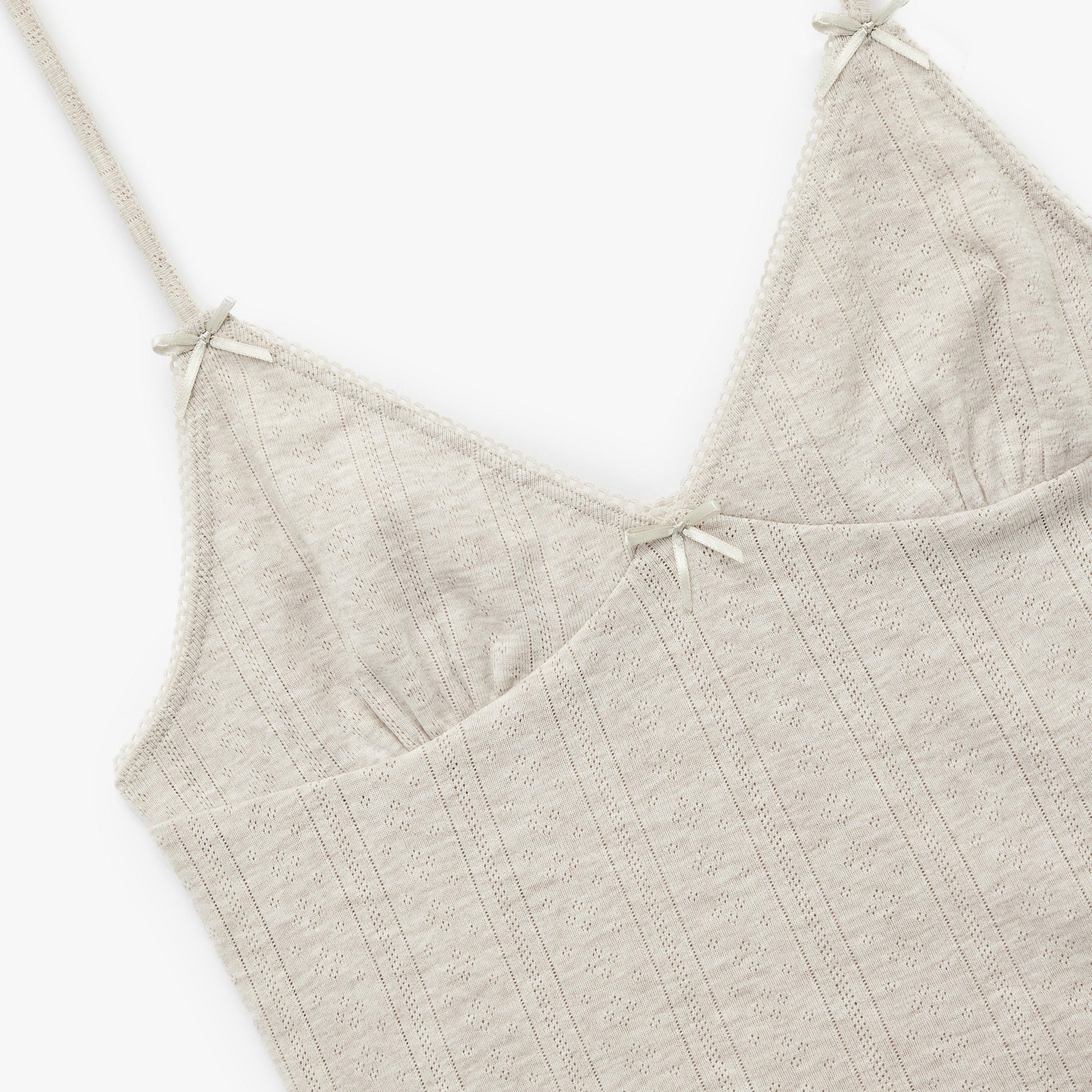 KOTON Grey Pointelle Knit Women's Tank Top-women-clothing-shirtsandblouses-blouses-image-3