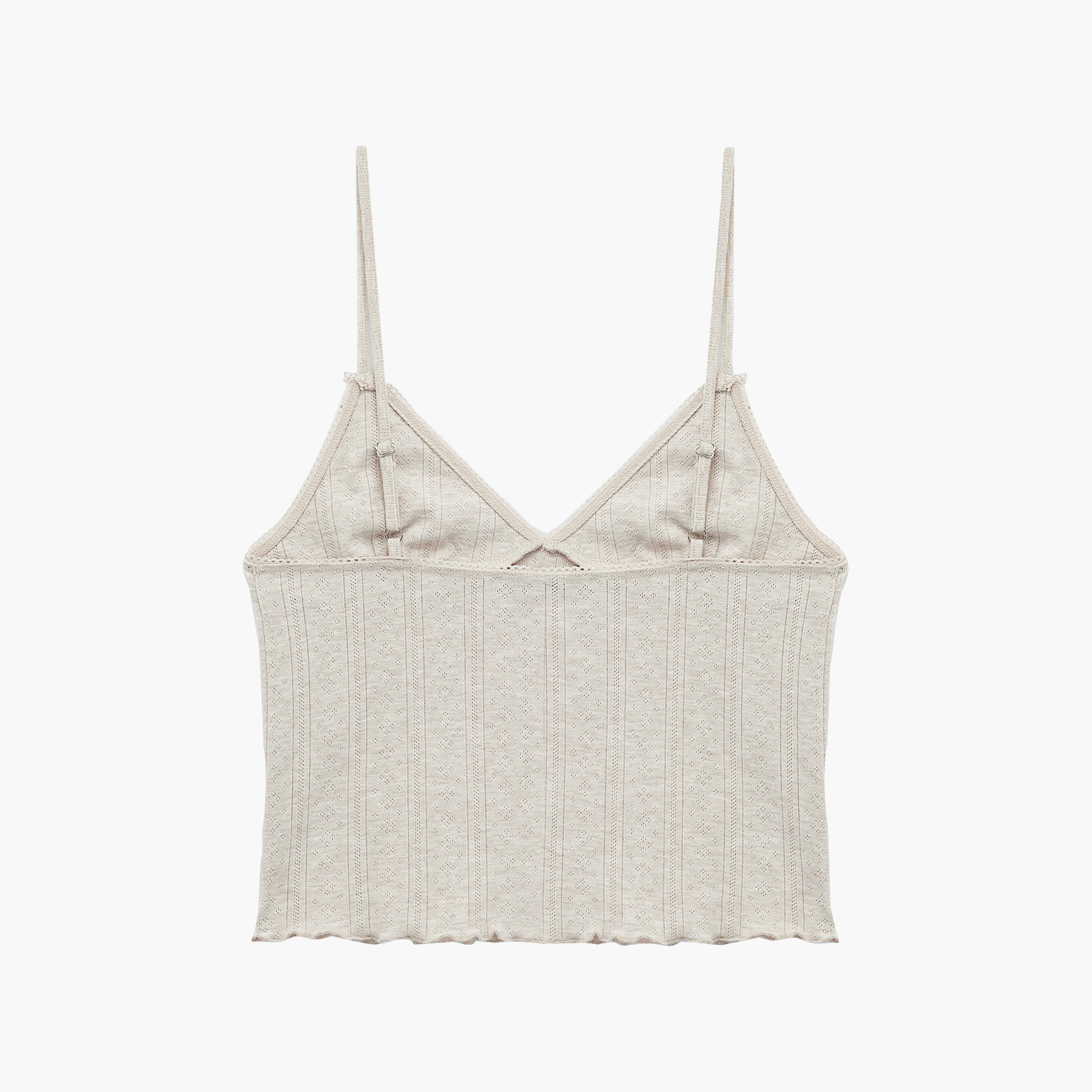 KOTON Grey Pointelle Knit Women's Tank Top-women-clothing-shirtsandblouses-blouses-image-5