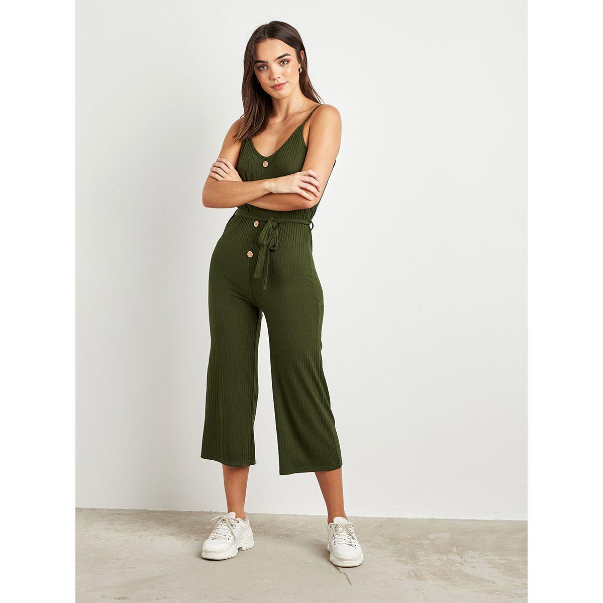 Styli Rib Scoop Neck Culotte Jumpsuit with Wide Leg Fit-women-clothing-jumpsuits-image-1