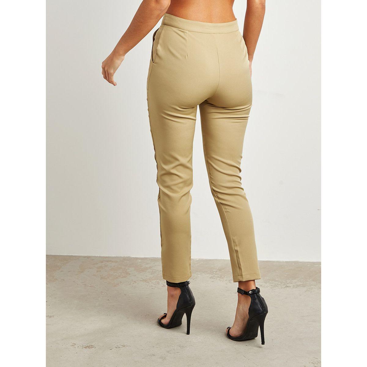 Styli Plain Skinny Fit Trouser with Button-Zip Closure-women-clothing-bottoms-trousers-image-6