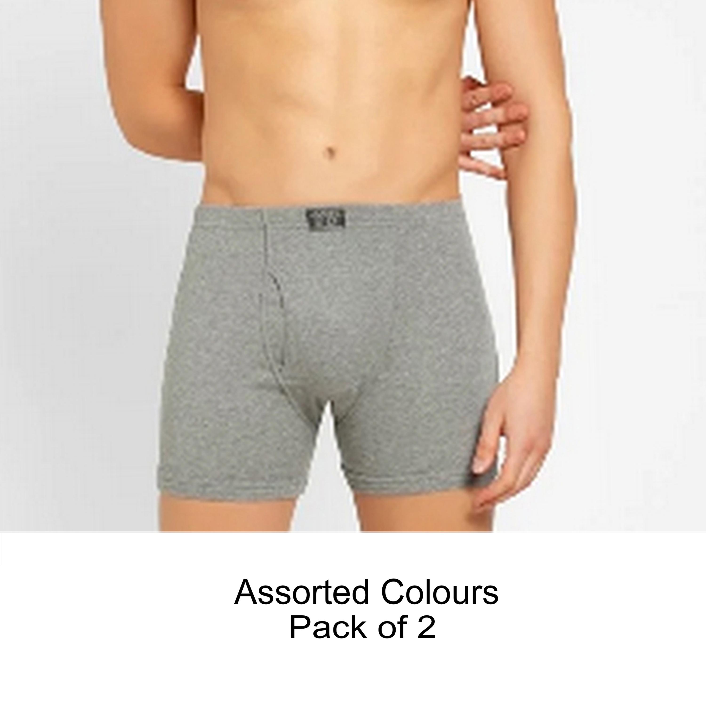Jockey Assorted Pack of 2 Plain Men's Trunks-men-clothing-innerwear-underwear-image-1