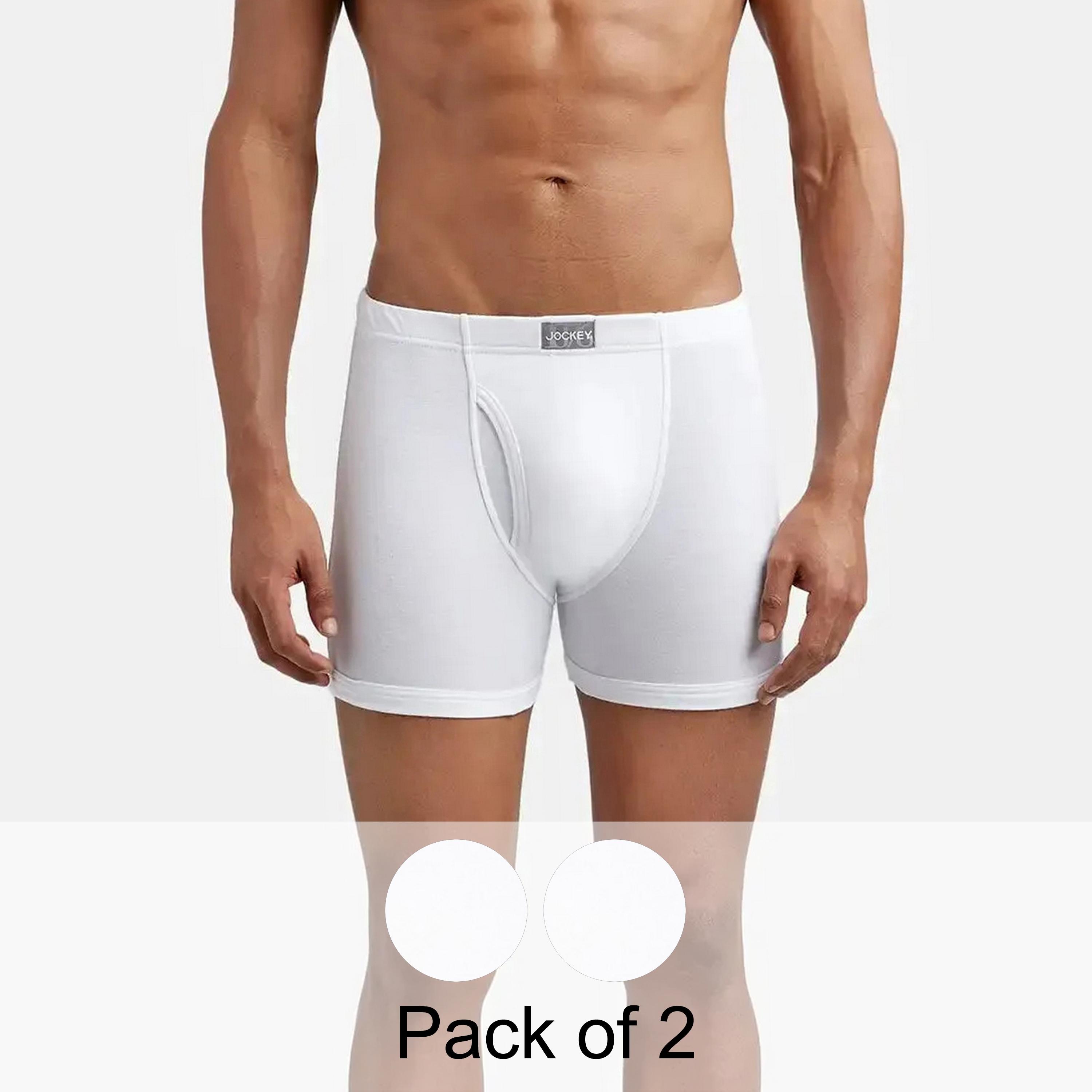 Jockey Pack of 2 Plain Men's Trunks-men-clothing-innerwear-underwear-image-1