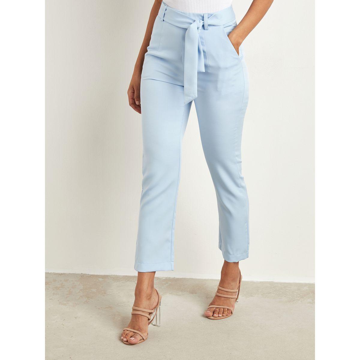Styli Straight Leg Belted Tapered Trouser-women-clothing-bottoms-trousers-image-1