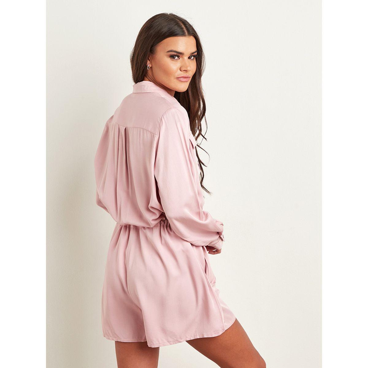 Styli Front Button Closure Regular Fit Romper with Drawcord Waist-women-clothing-jumpsuits-image-2