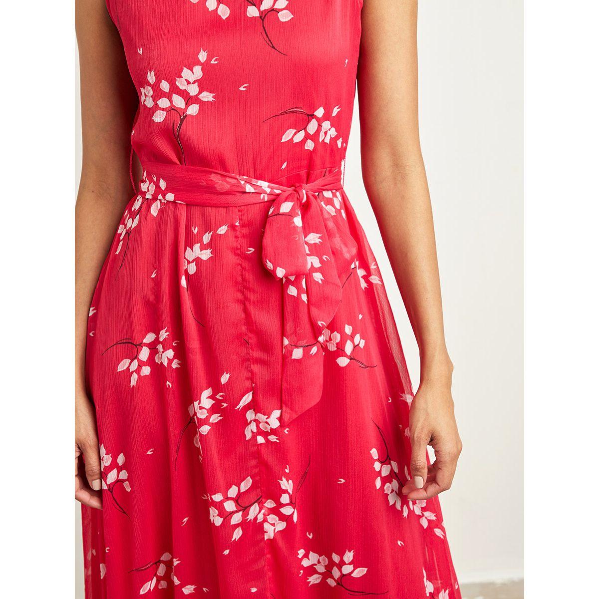 فستان طويل مطبوع مع حزام من ستايلي-women-clothing-dresses-image-4