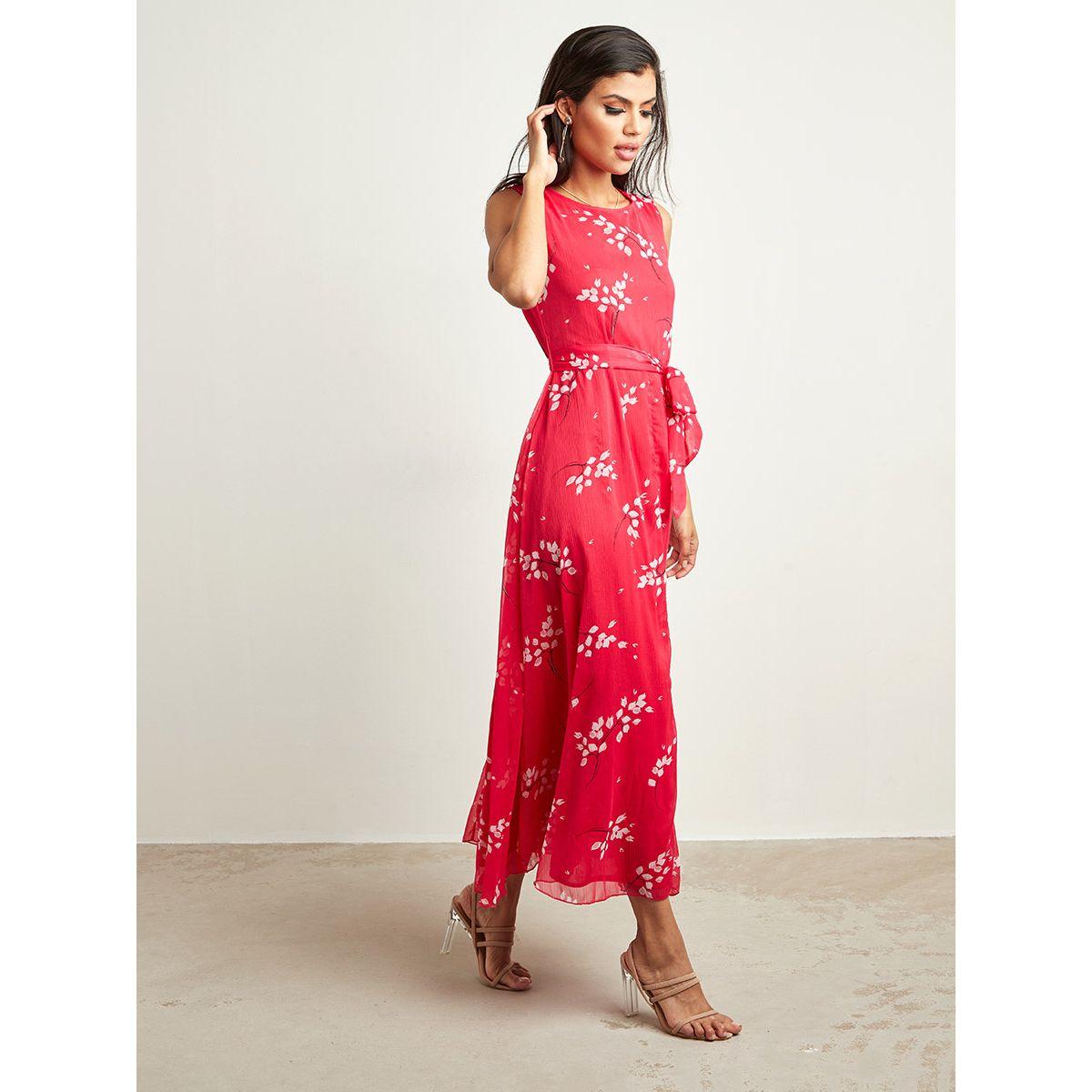 Styli Floral Print Self Tie Belt A-Line Maxi Dress-women-clothing-dresses-image-5
