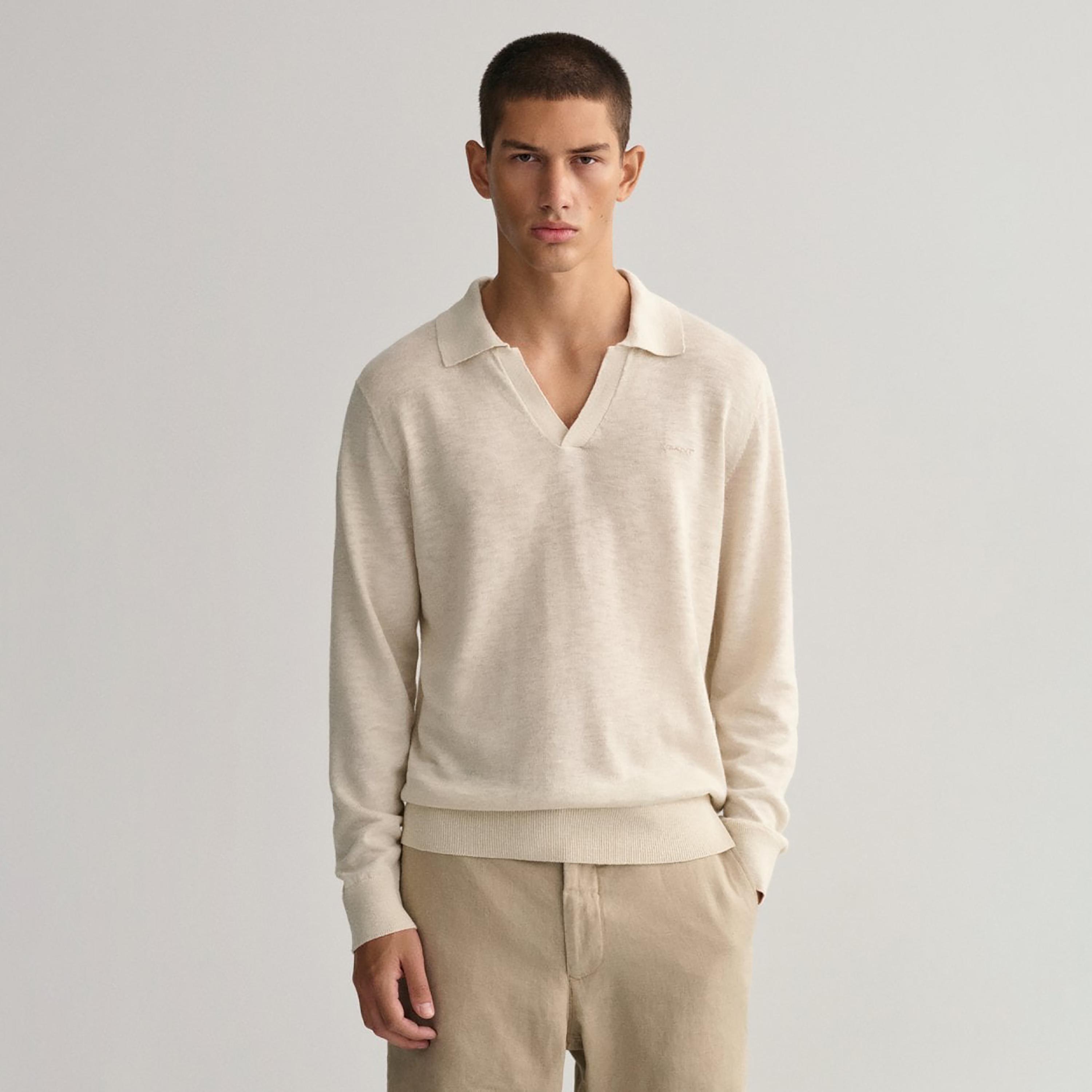 Gant Logo Detail Collared Long Sleeves Sweater-men-clothing-sweatersandpullovers-image-1