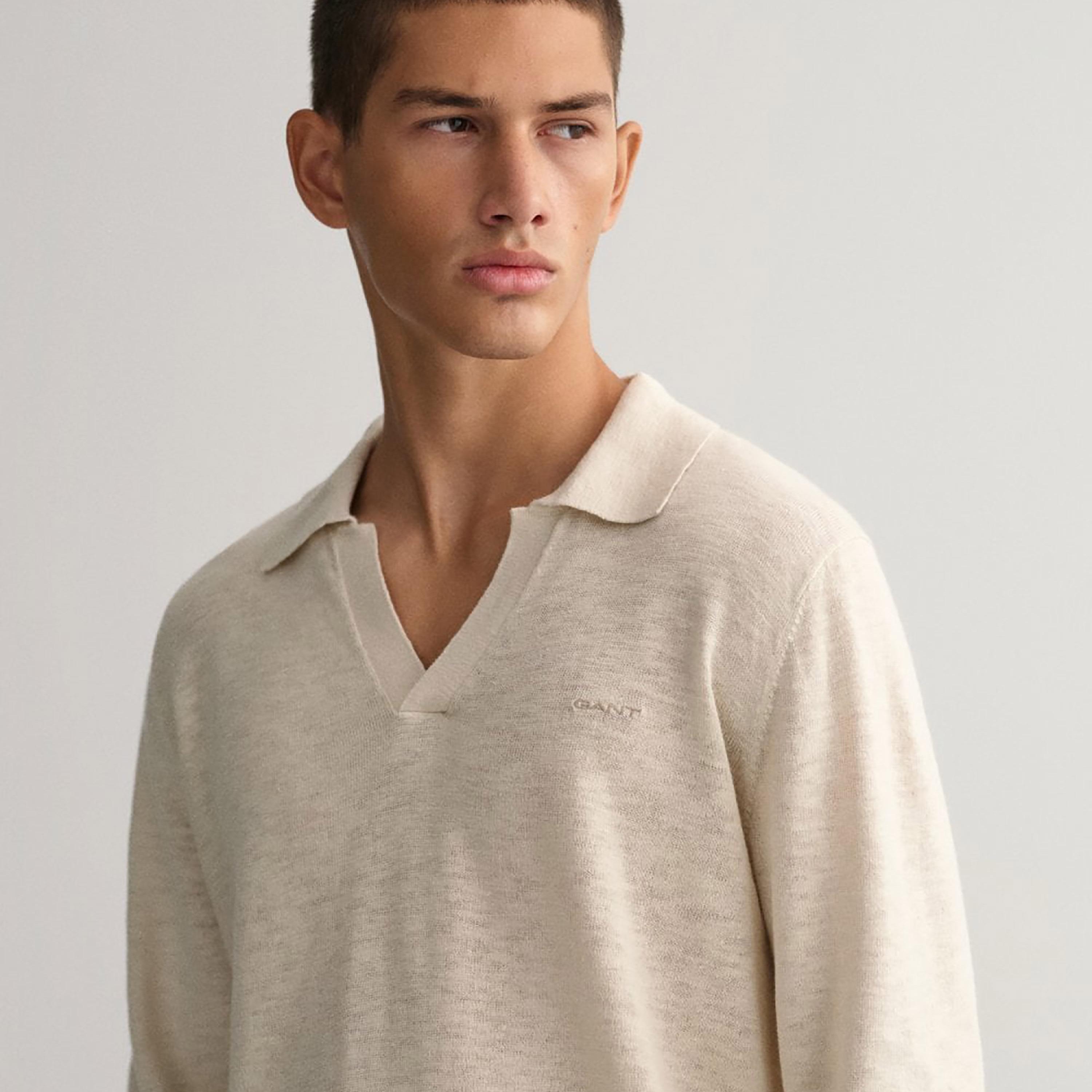 Gant Logo Detail Collared Long Sleeves Sweater-men-clothing-sweatersandpullovers-image-3