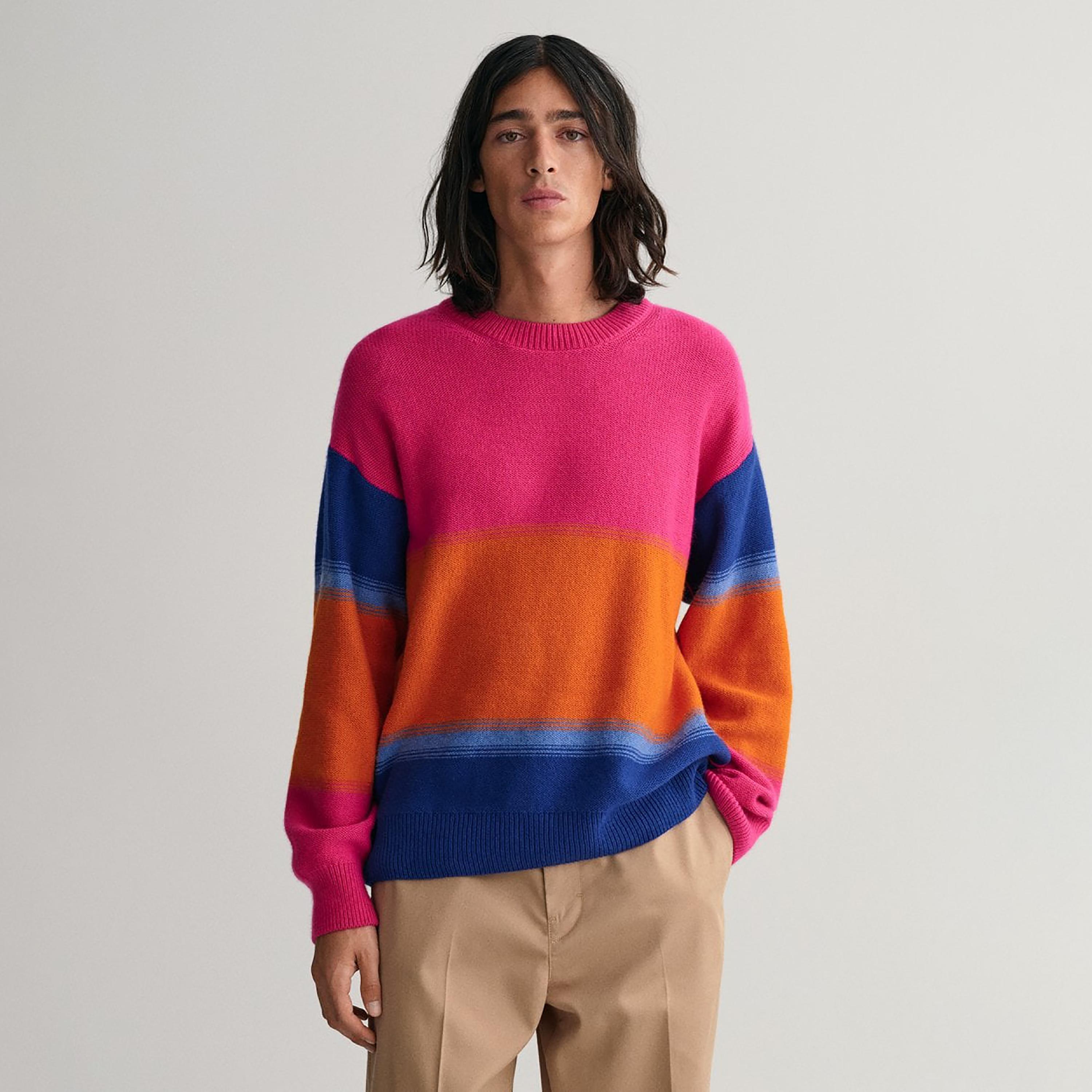 Gant Colour Block Crew Neck Long Sleeves Sweater-men-clothing-sweatersandpullovers-image-1