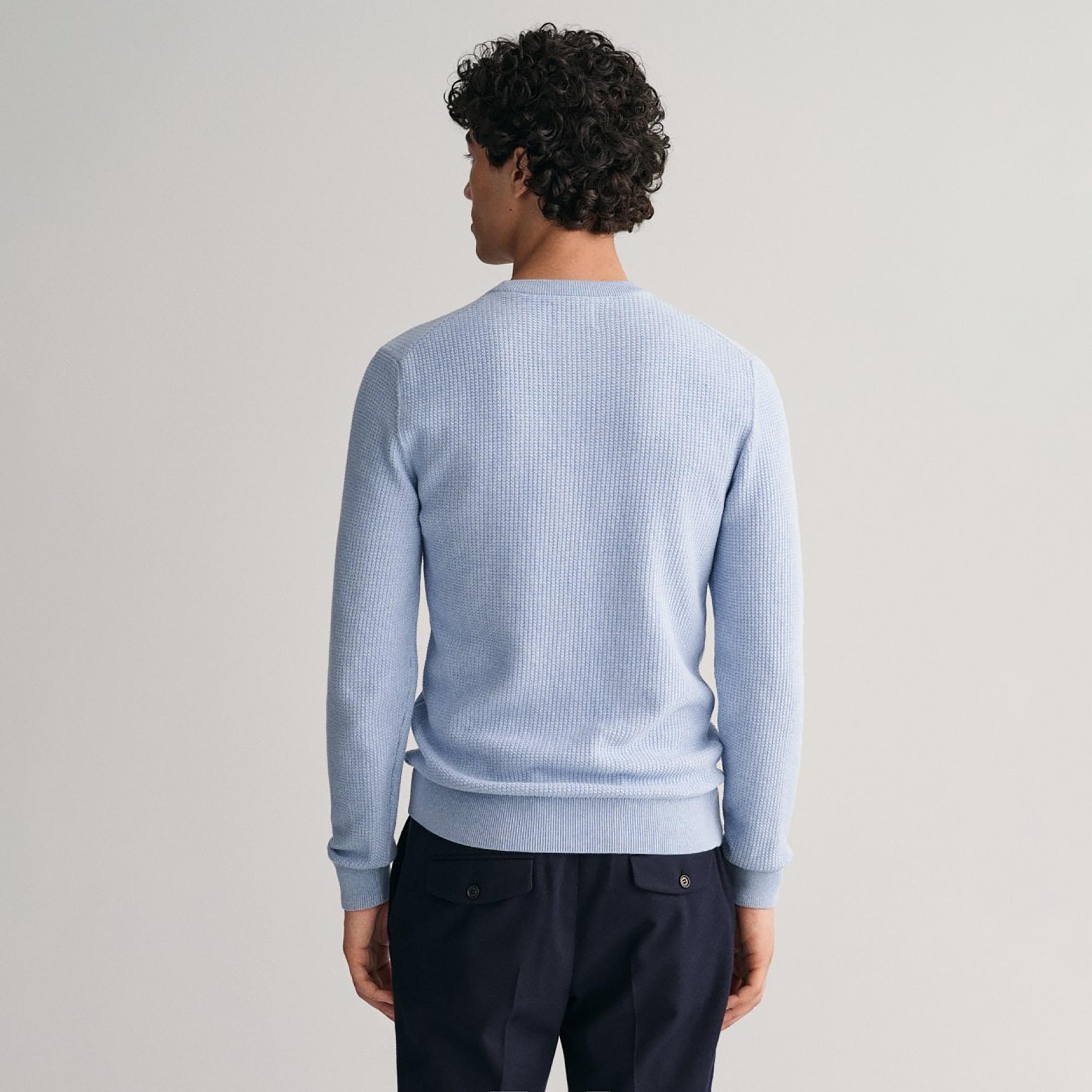 Gant Textured Crew Neck Long Sleeves Sweater-men-clothing-sweatersandpullovers-image-4