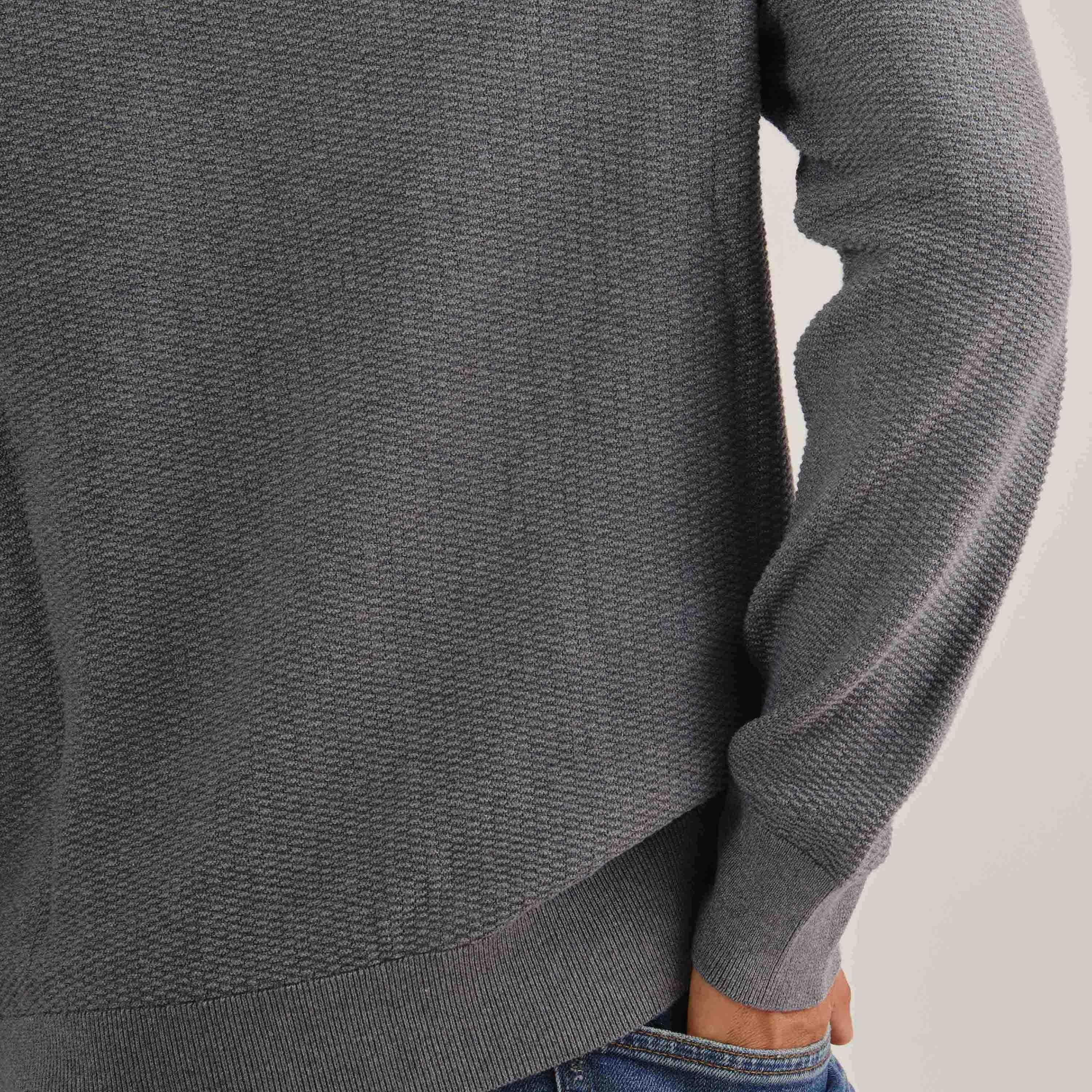Gant Textured Round Neck Long Sleeves Men's Sweater-men-clothing-sweatersandpullovers-image-4