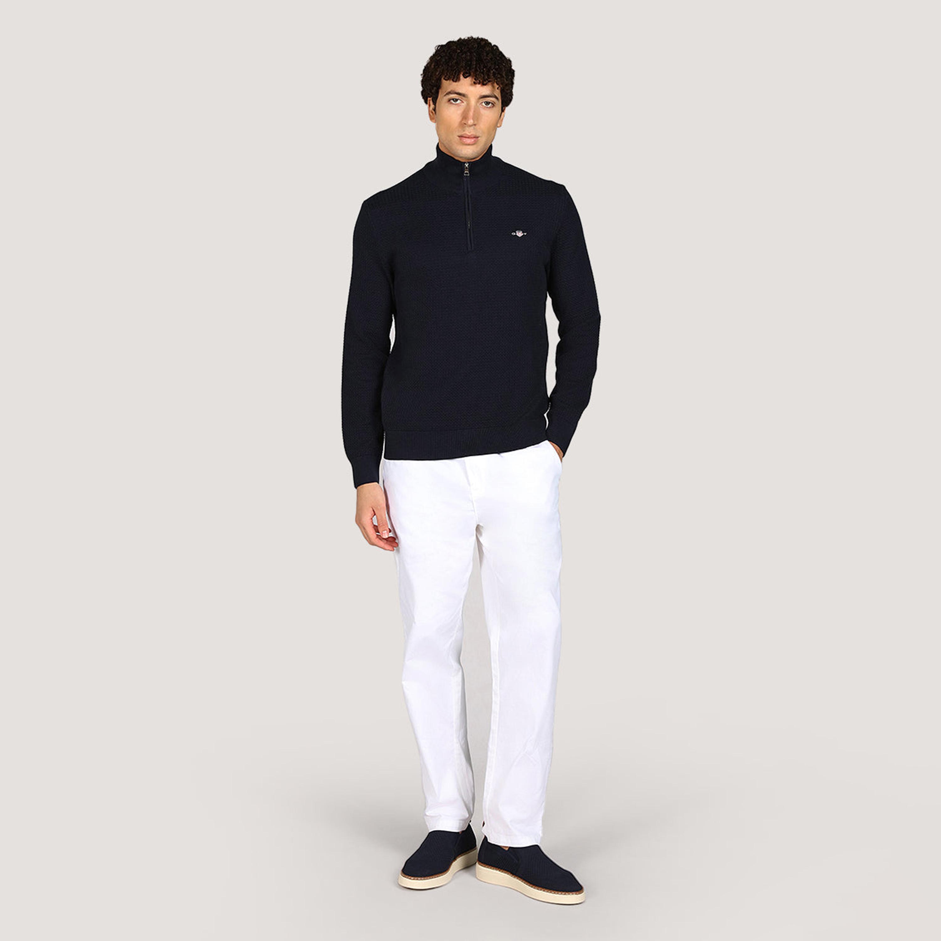 Gant Textured High Neck Long Sleeves Men's Pullover-men-clothing-sweatersandpullovers-image-2