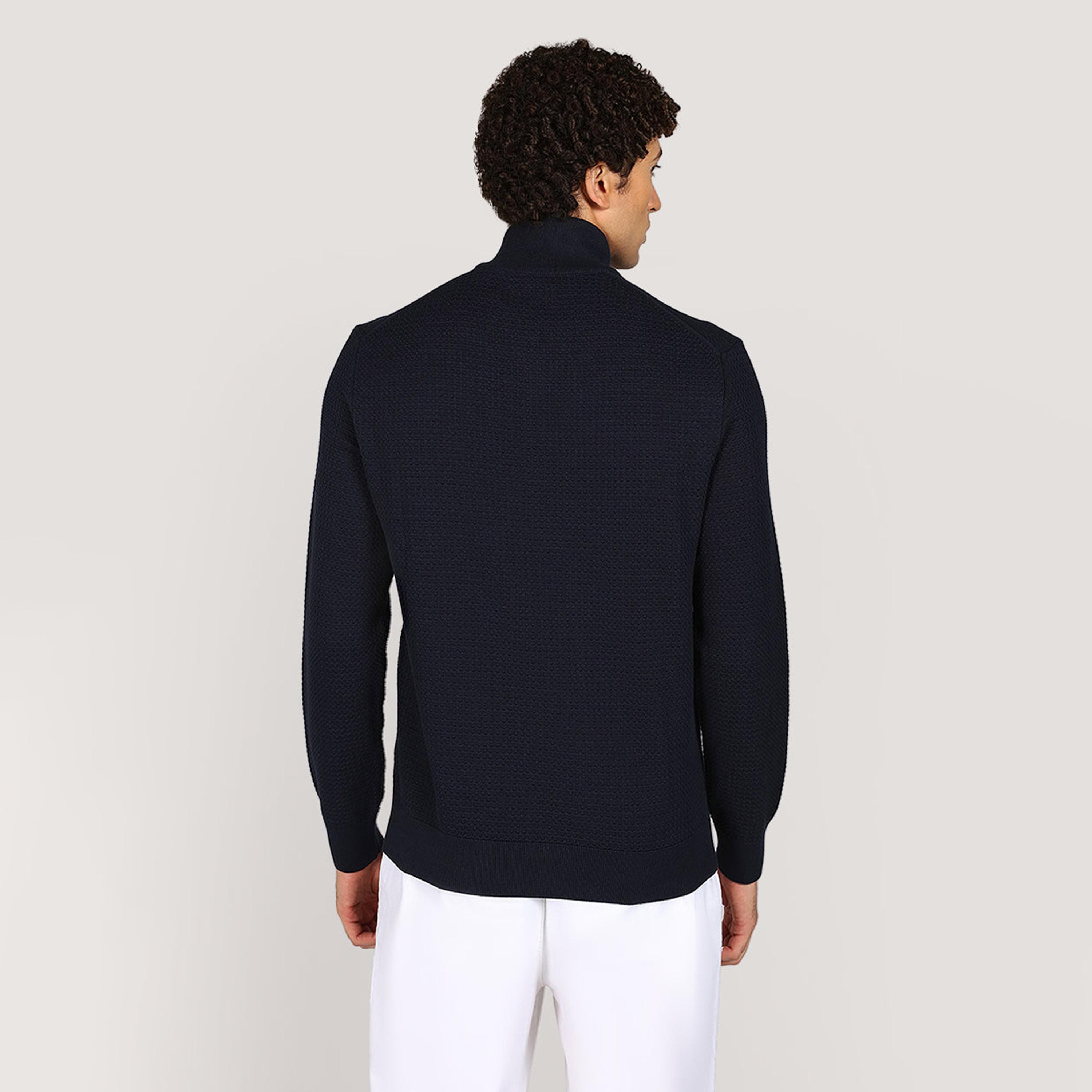 Gant Textured High Neck Long Sleeves Men's Pullover-men-clothing-sweatersandpullovers-image-4