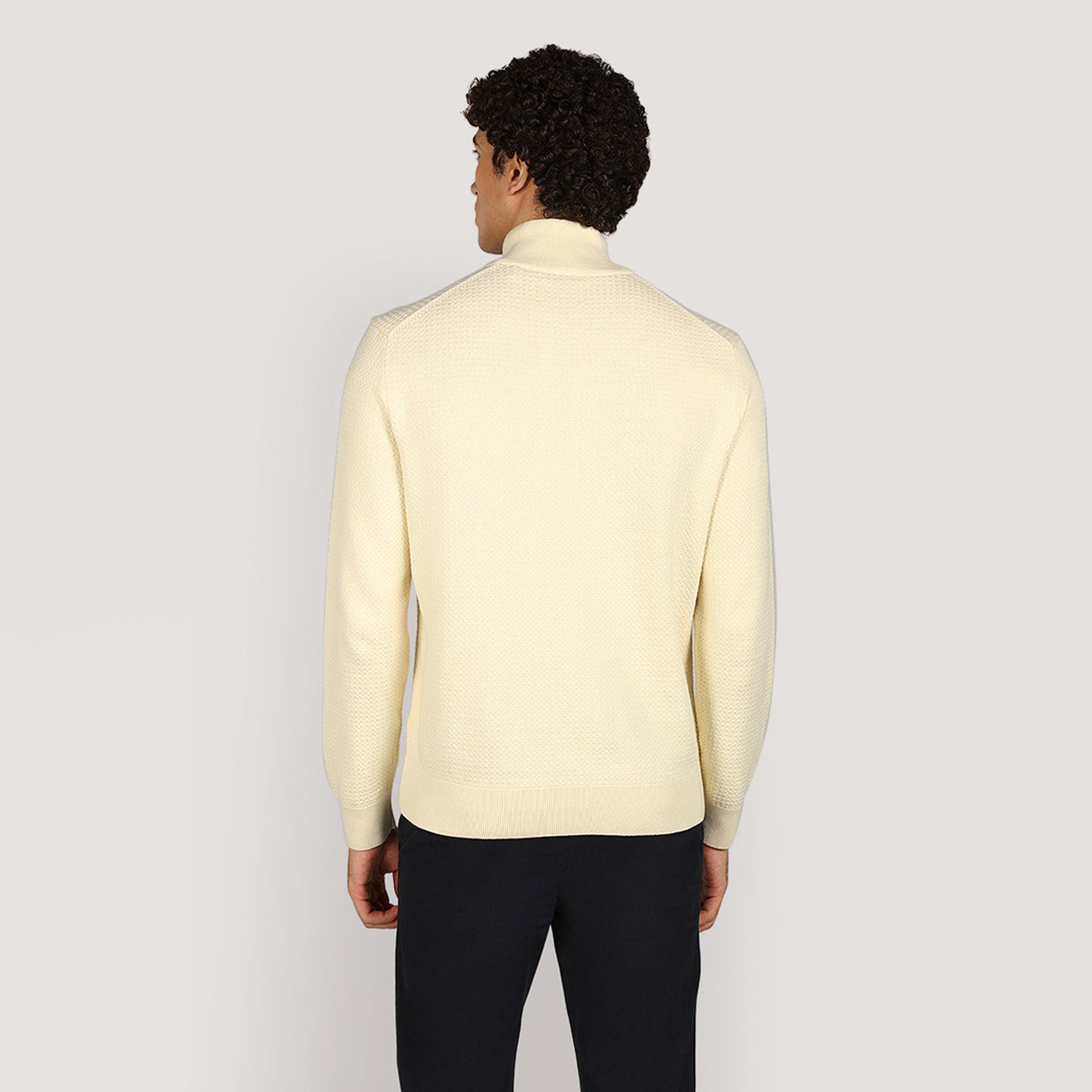 كنزة رجالية بياقة عالية وأكمام طويلة، بنسيج مزخرف من جانت-men-clothing-sweatersandpullovers-image-4