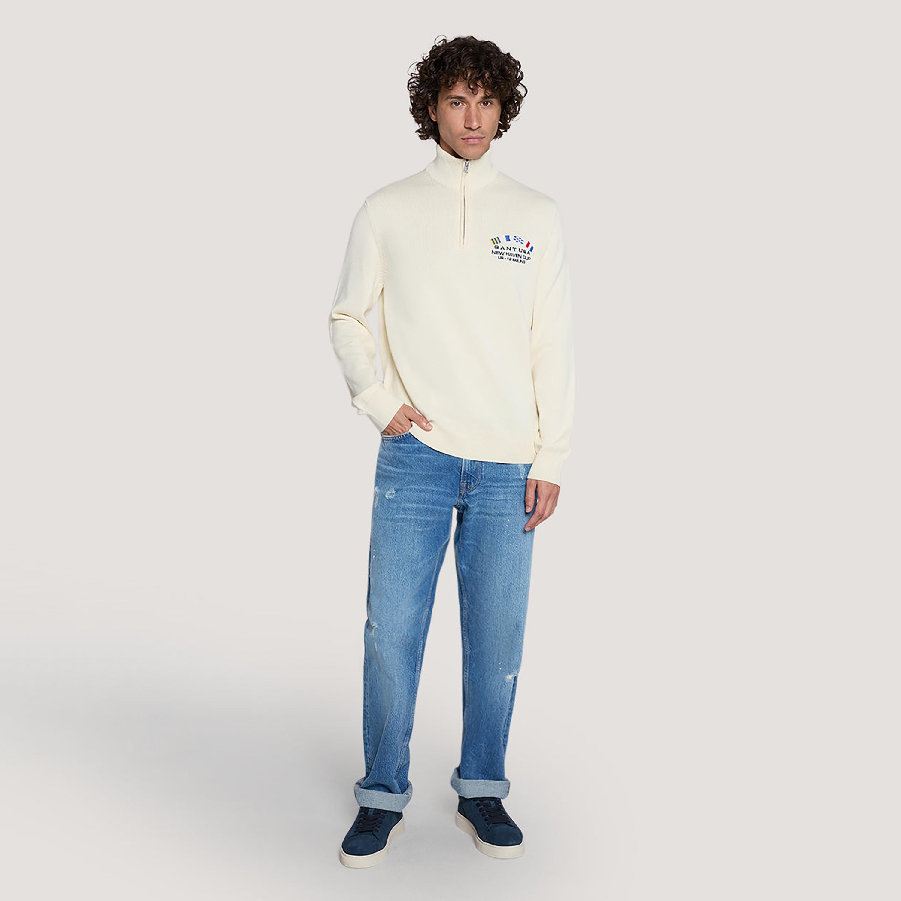 سترة رجالية مطرزة برقبة عالية وأكمام طويلة من جانت-men-clothing-sweatersandpullovers-image-2