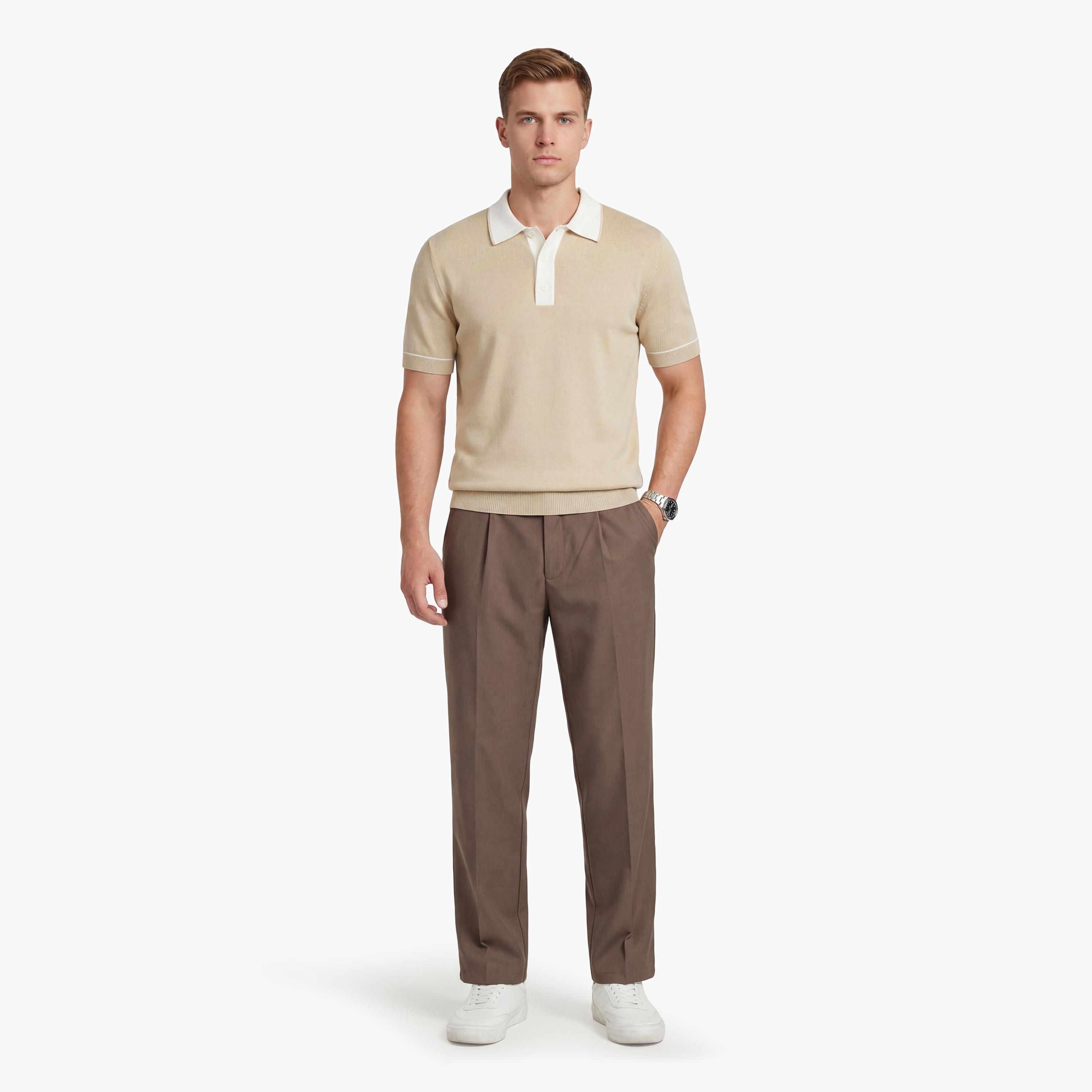تي شيرت بولو رجالي سادة بأكمام قصيرة وياقة من جانت-men-clothing-tshirtsandpolos-polos-image-8