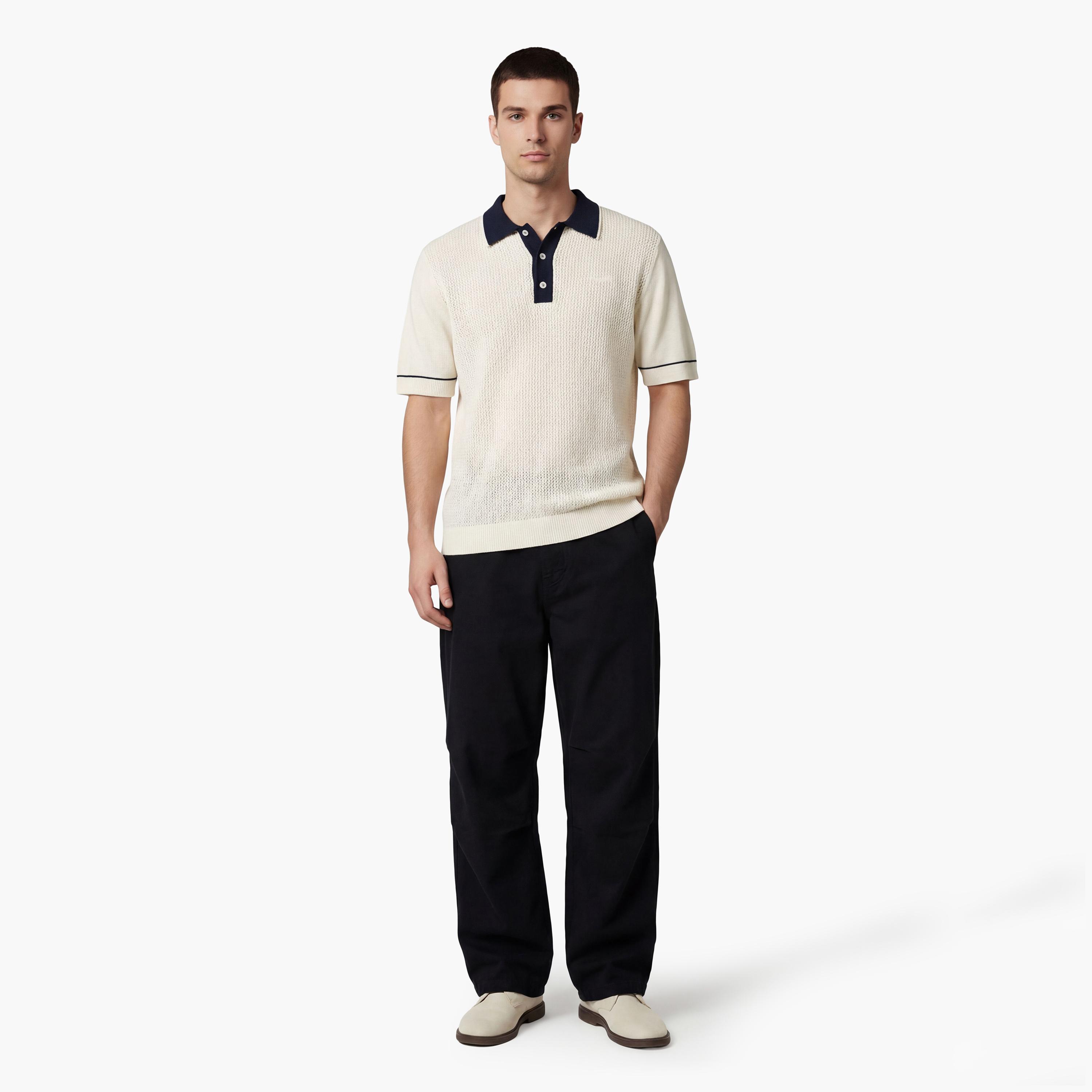 تي شيرت بولو رجالي سادة بأكمام قصيرة وياقة من جانت-men-clothing-tshirtsandpolos-polos-image-2